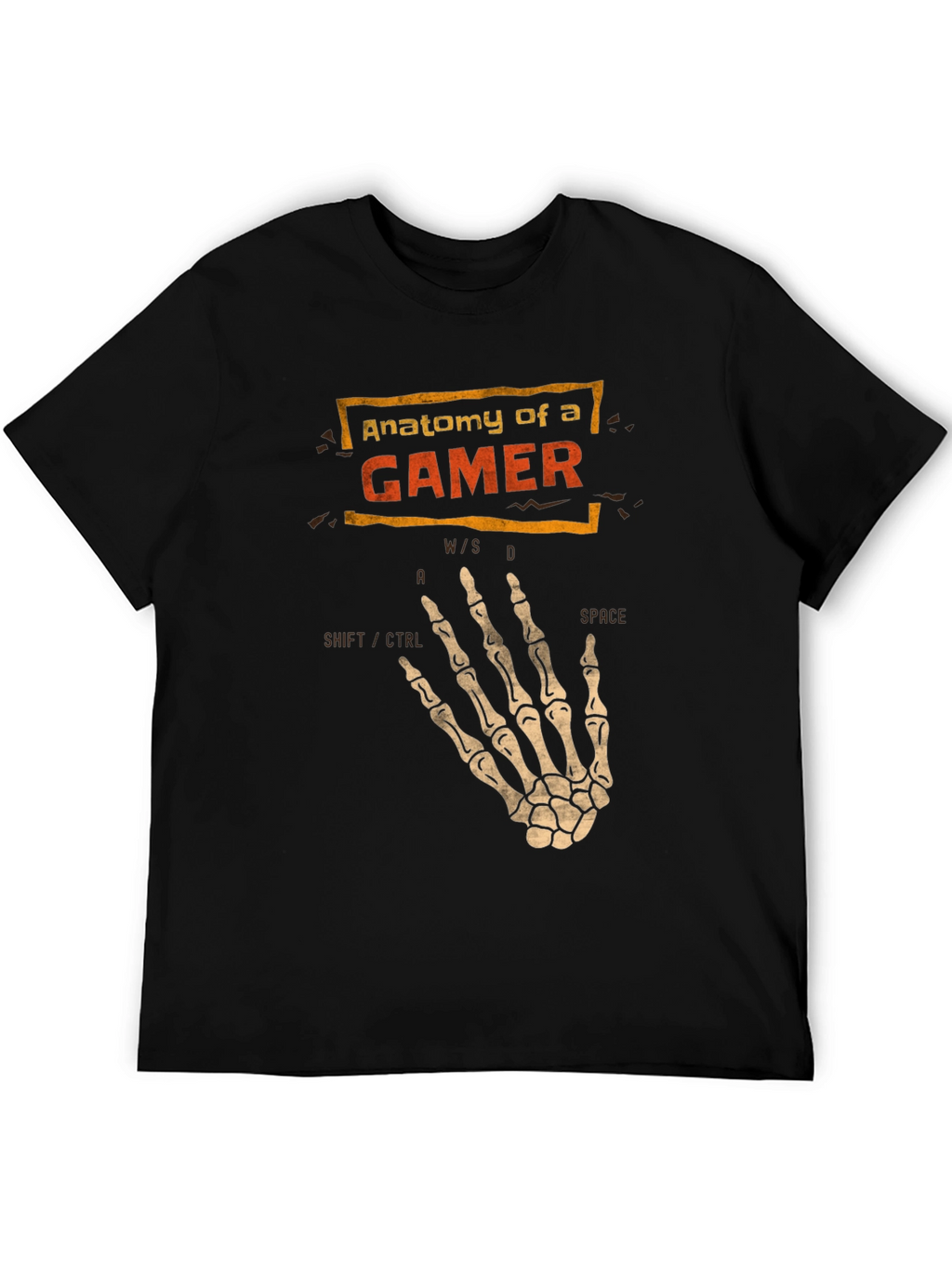 Anatomy of a Gamer T-Shirt - Skeleton Hand