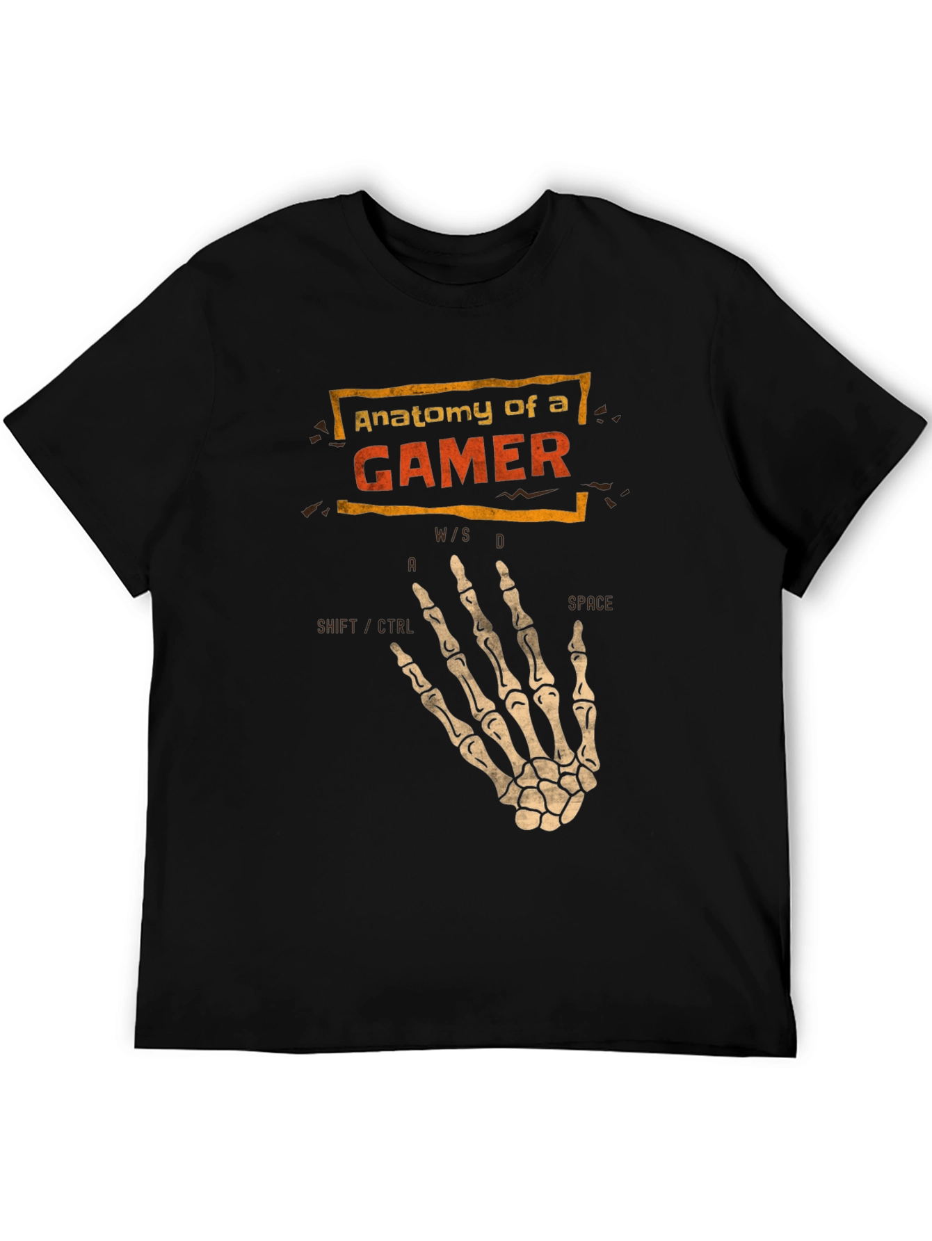 Anatomy of a Gamer T-Shirt - Skeleton Hand