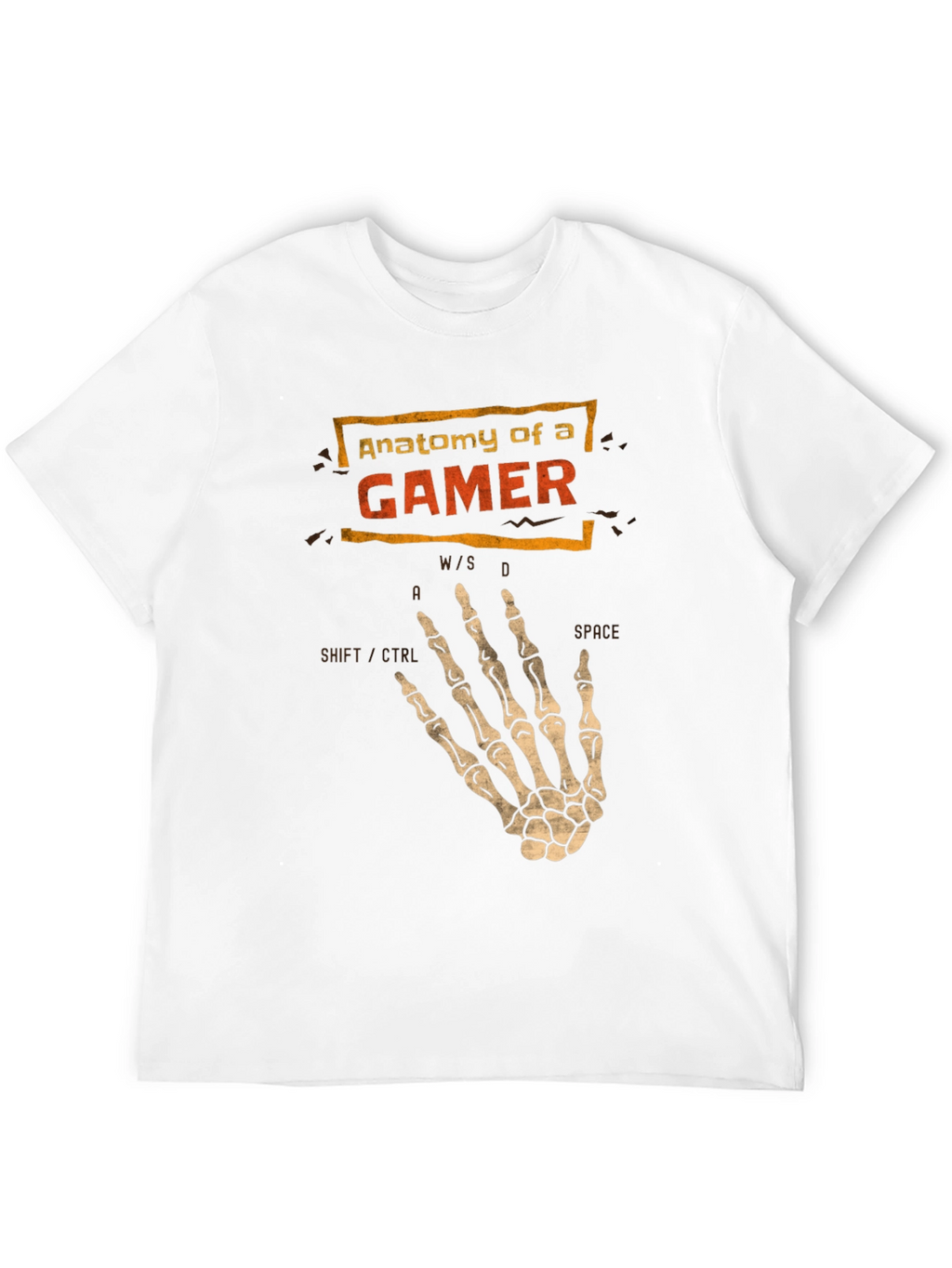 Anatomy of a Gamer T-Shirt - Skeleton Hand