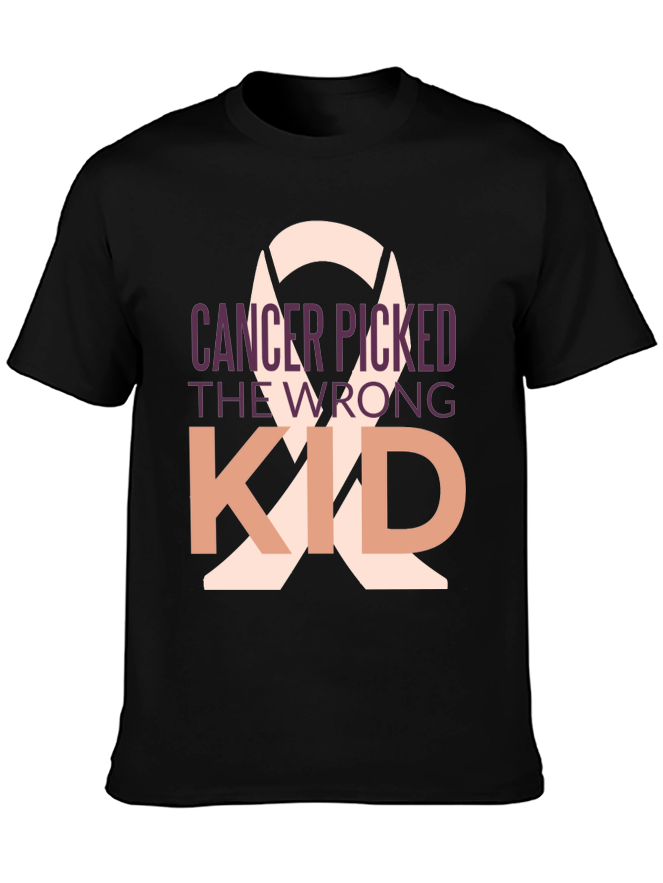 Cancer Picked the Wrong Kid Black T-Shirt