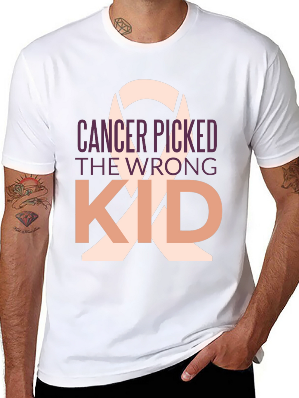 Cancer Picked the Wrong Kid Black T-Shirt
