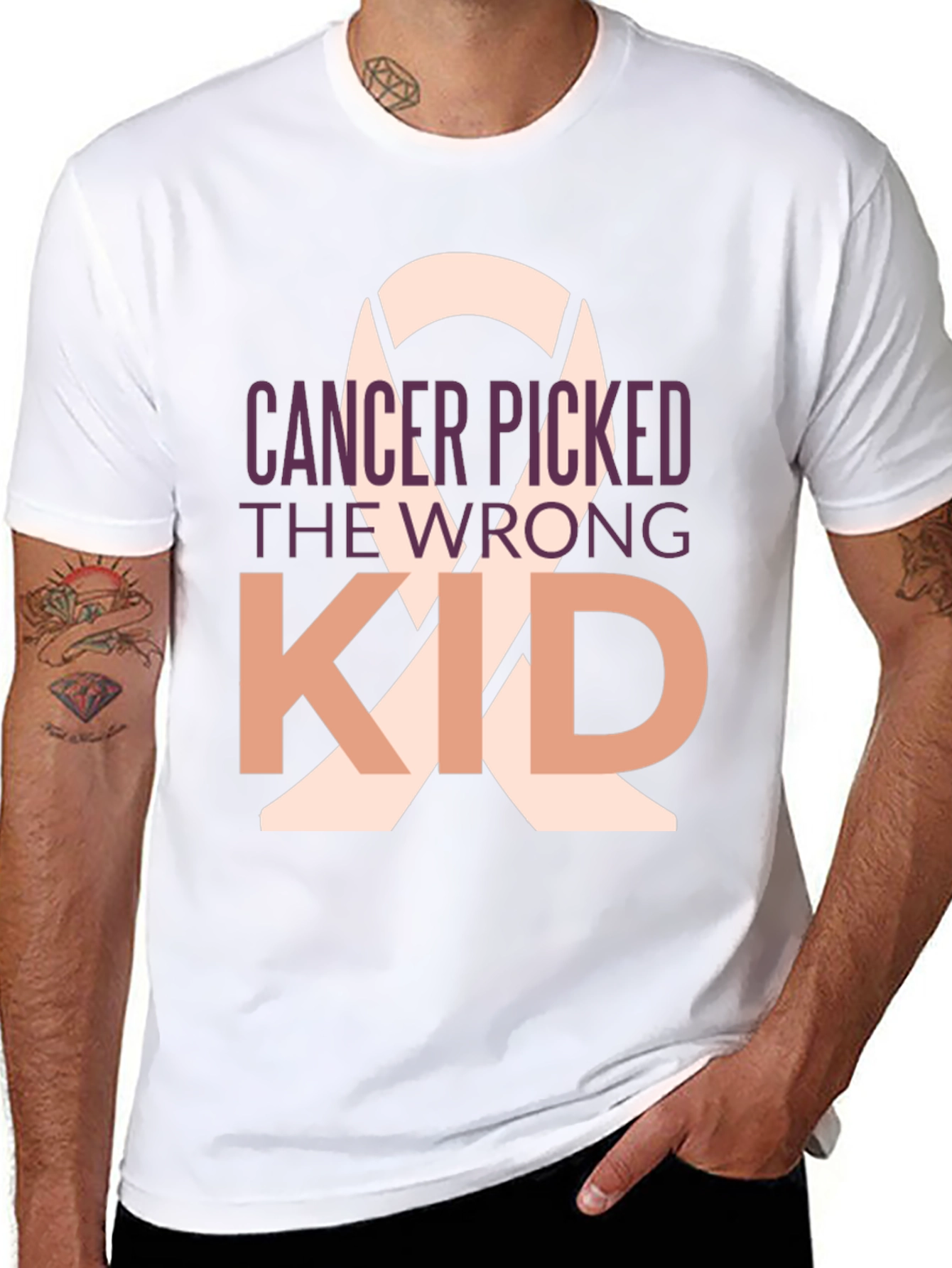 Cancer Picked the Wrong Kid Black T-Shirt