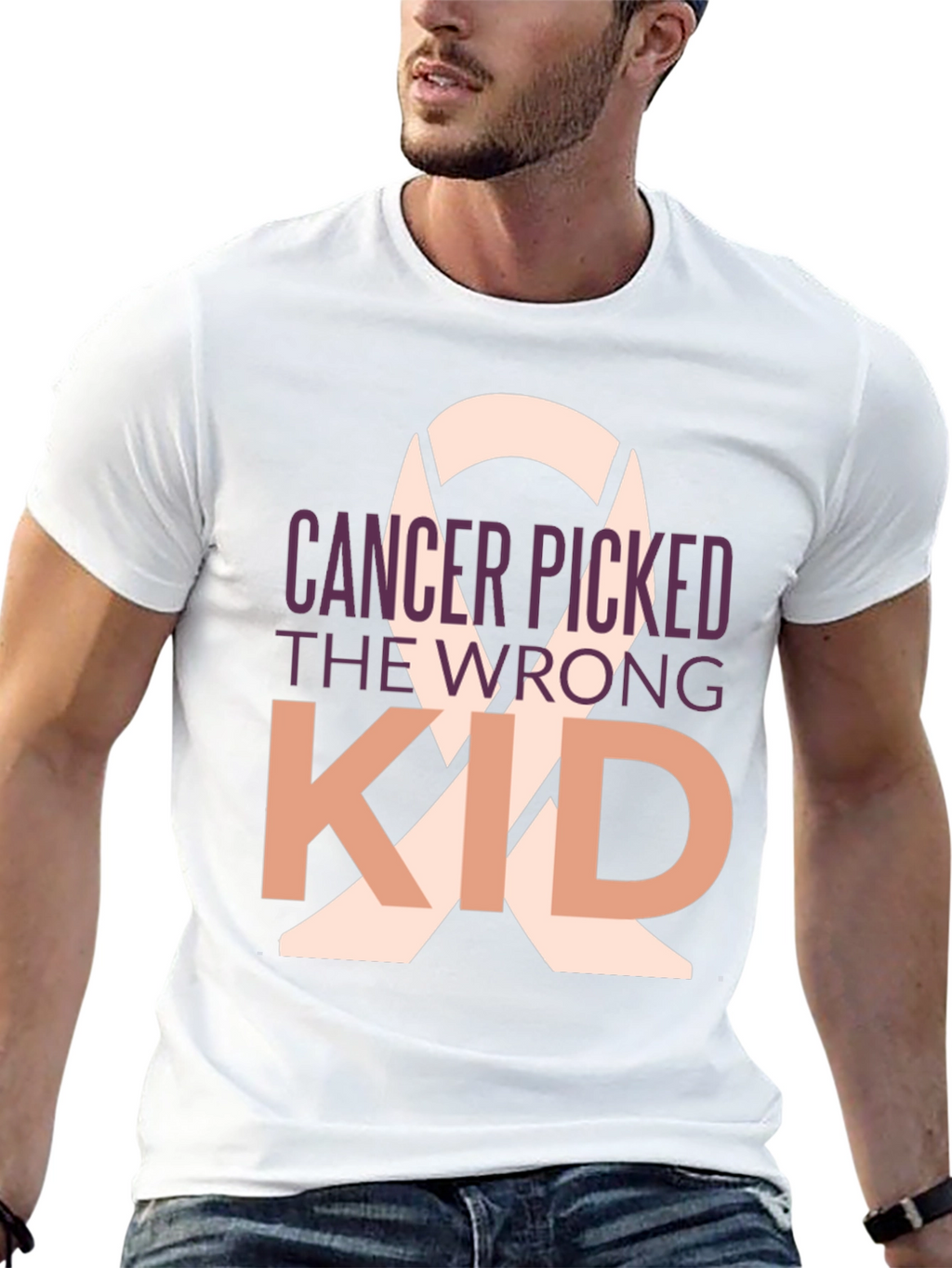Cancer Picked the Wrong Kid Black T-Shirt