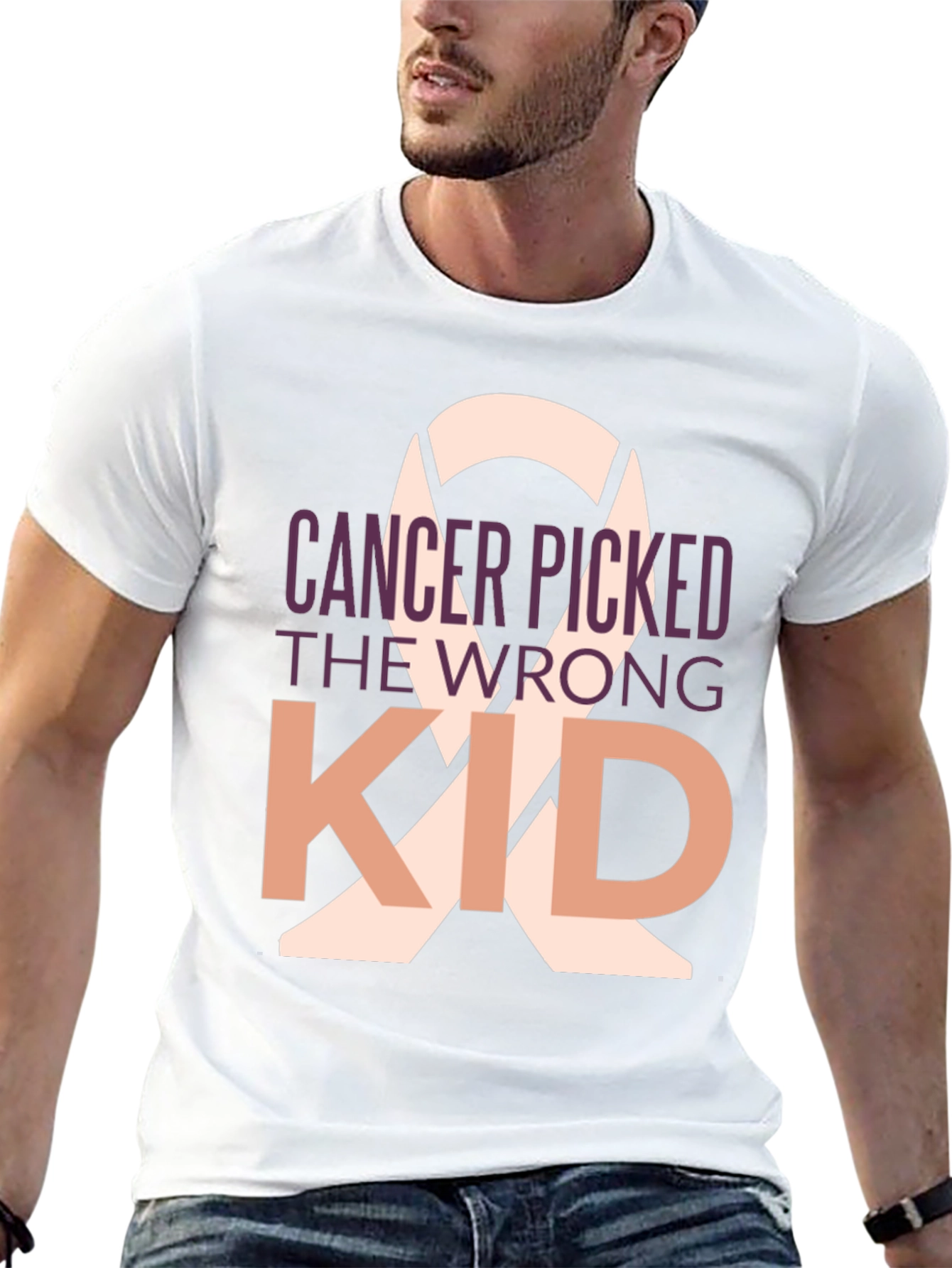 Cancer Picked the Wrong Kid Black T-Shirt