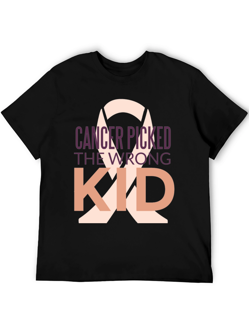 Cancer Picked the Wrong Kid Black T-Shirt