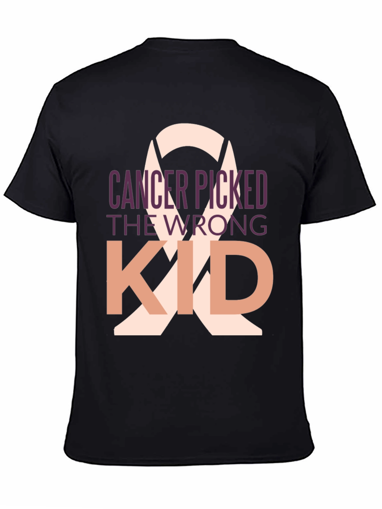 Cancer Picked the Wrong Kid Black T-Shirt