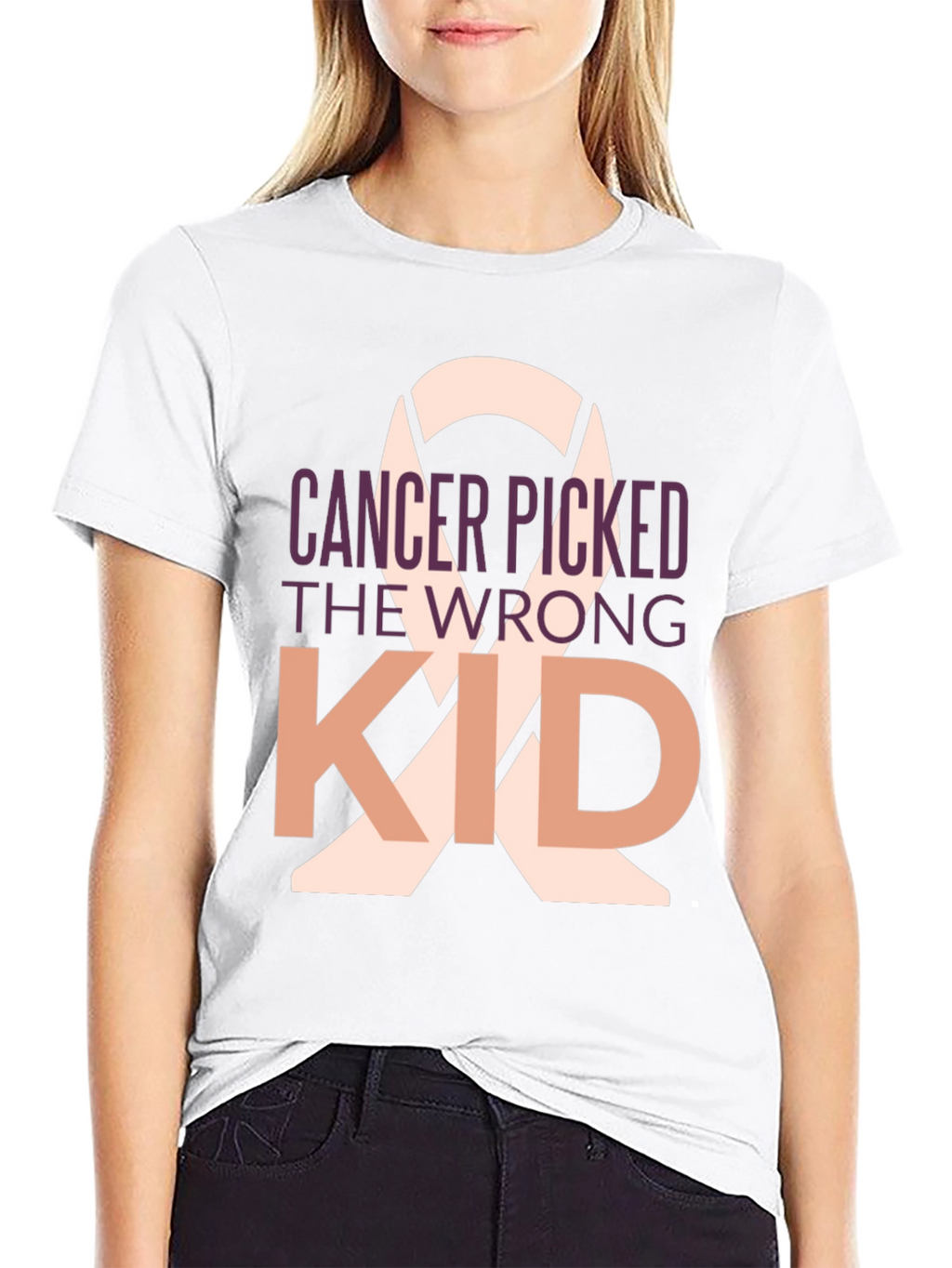 Cancer Picked the Wrong Kid Black T-Shirt