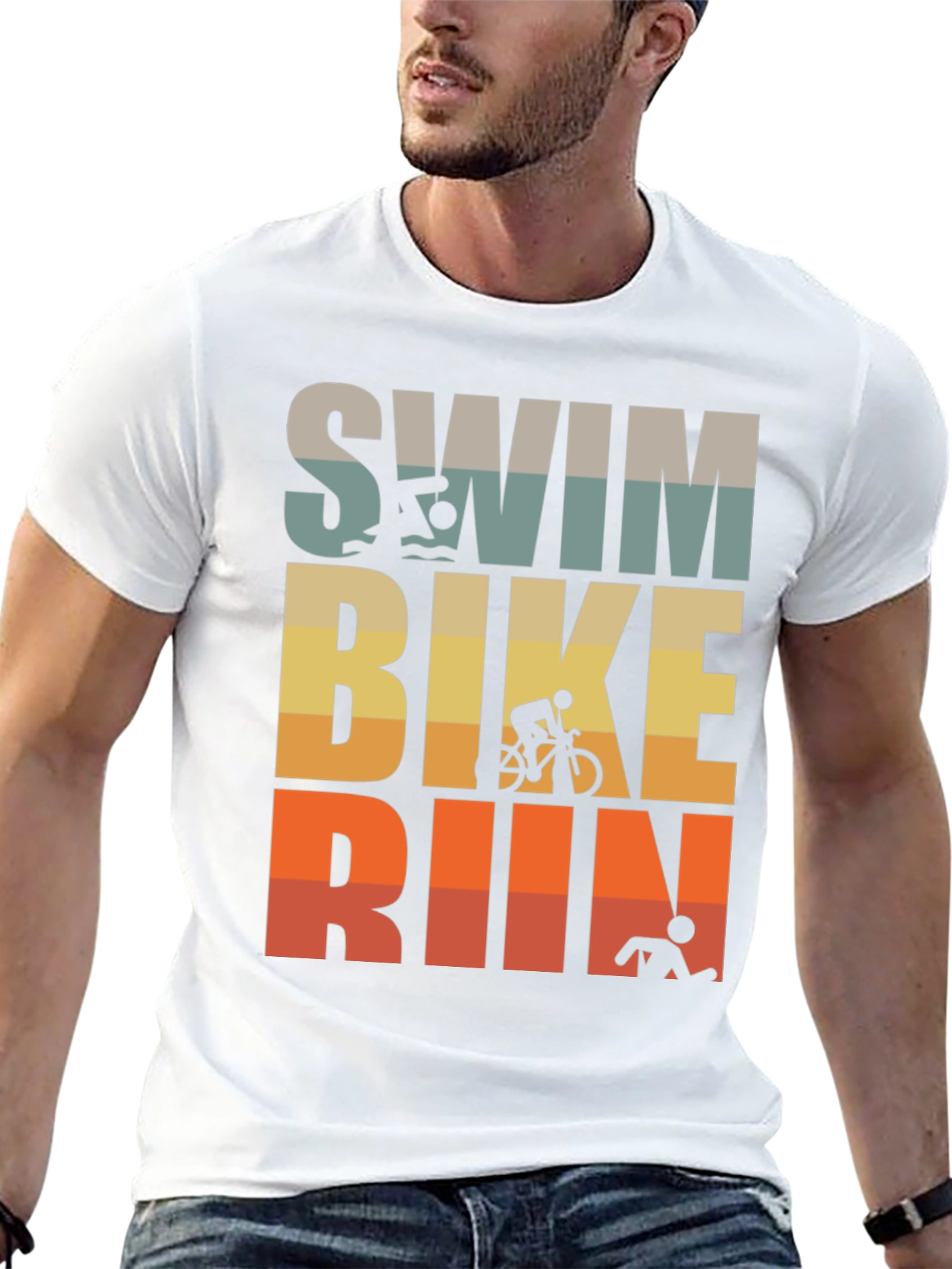 Triathlon T-Shirt: Swim Bike Run!