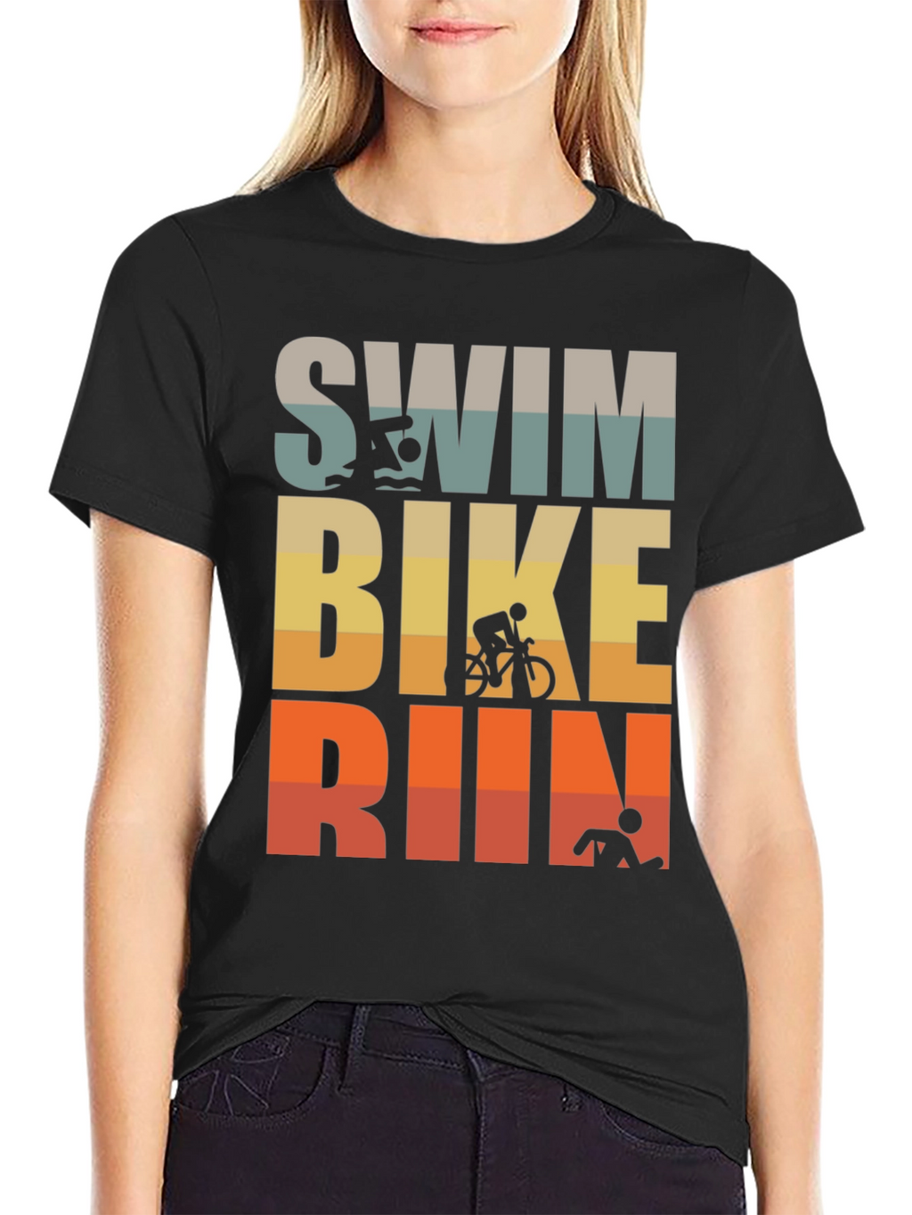 Triathlon T-Shirt: Swim Bike Run!