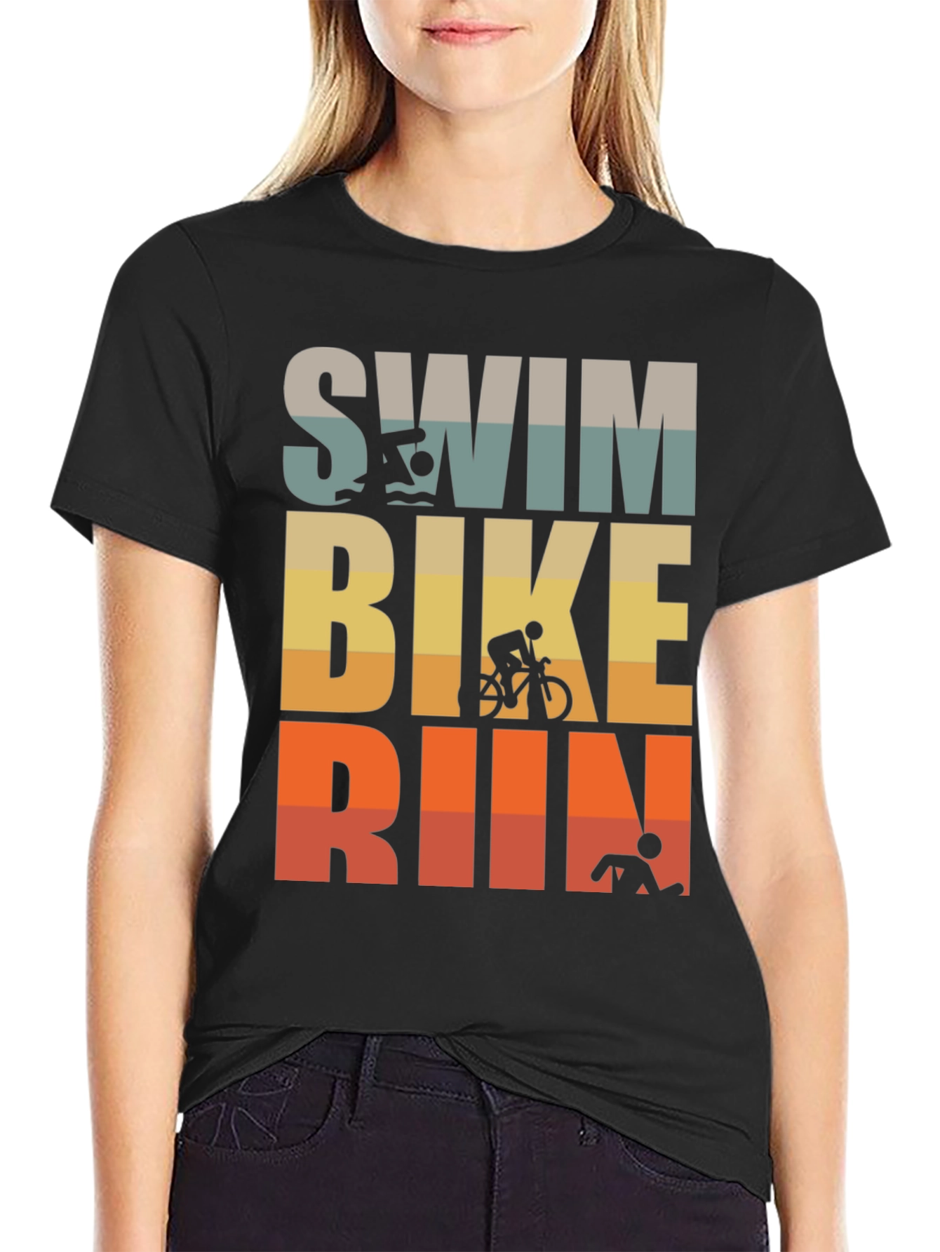 Triathlon T-Shirt: Swim Bike Run!