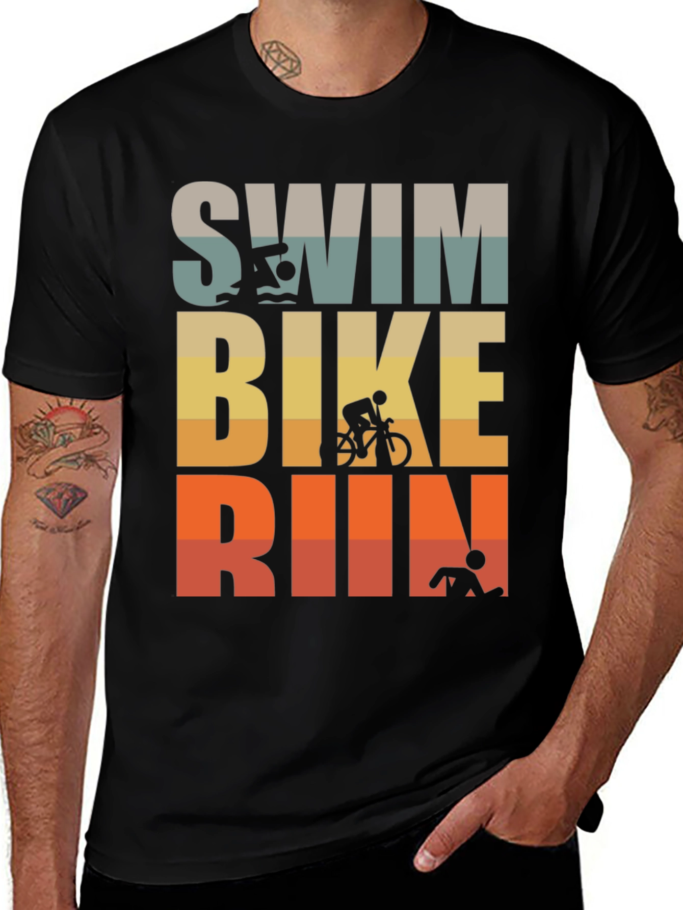 Triathlon T-Shirt: Swim Bike Run!