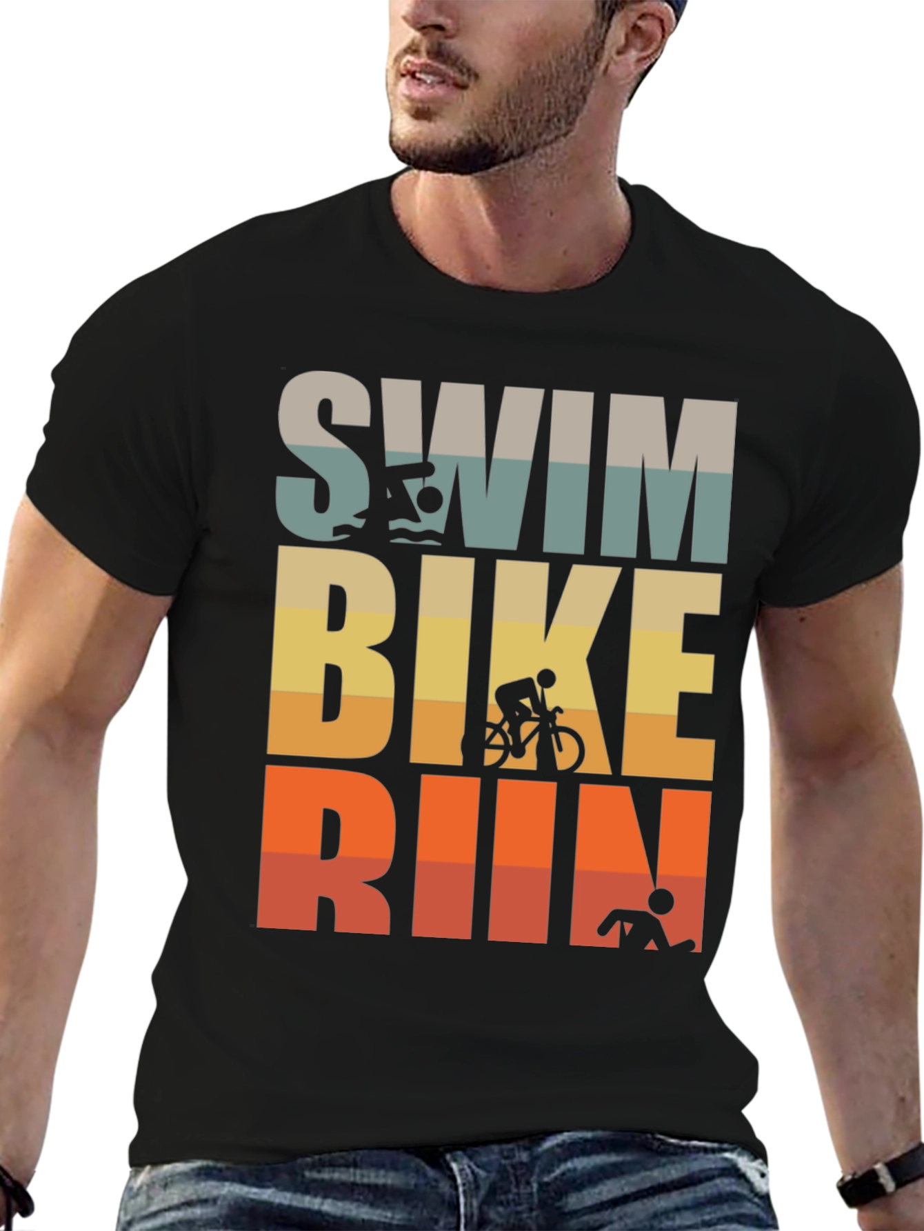 Triathlon T-Shirt: Swim Bike Run!