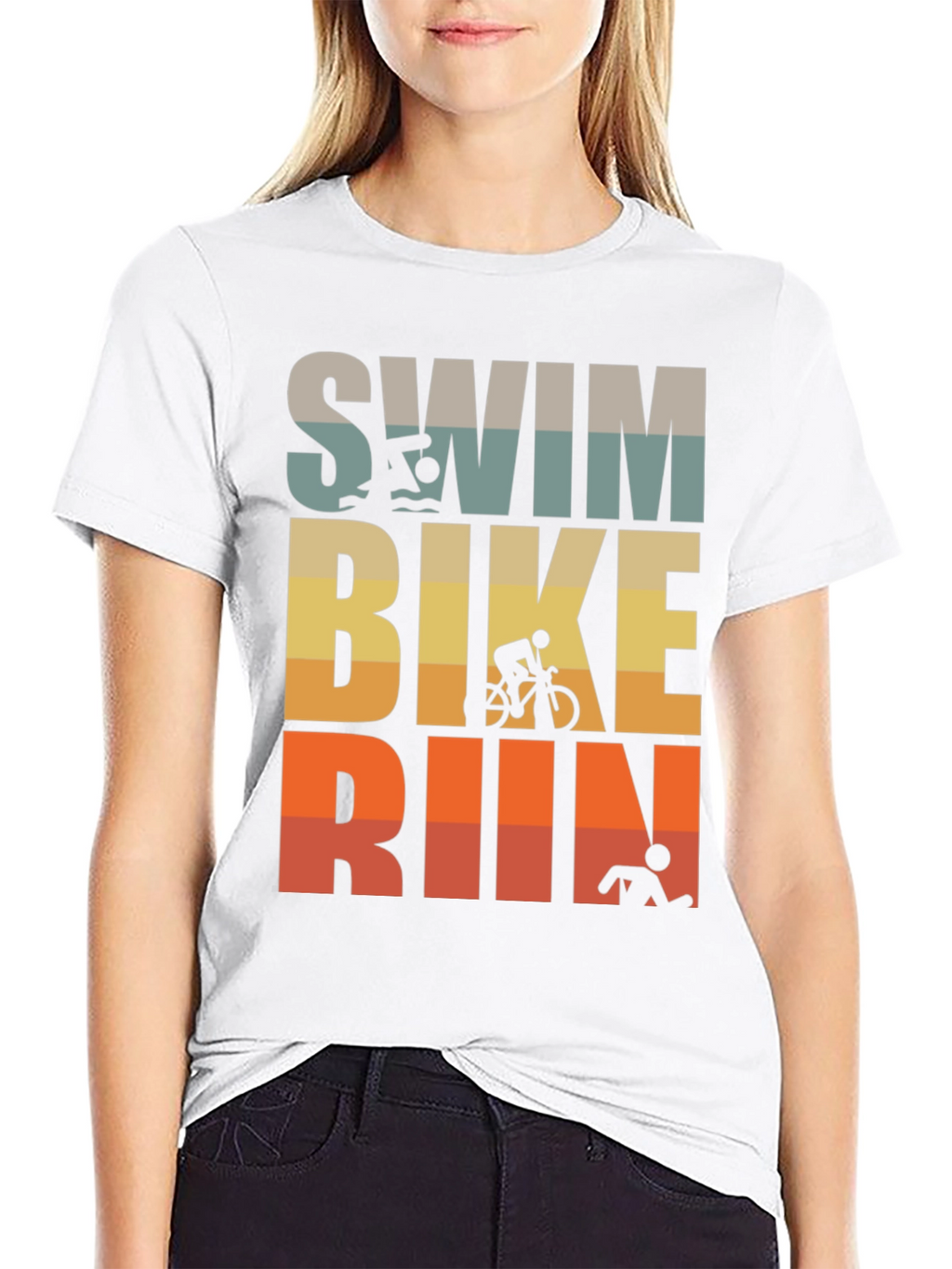 Triathlon T-Shirt: Swim Bike Run!