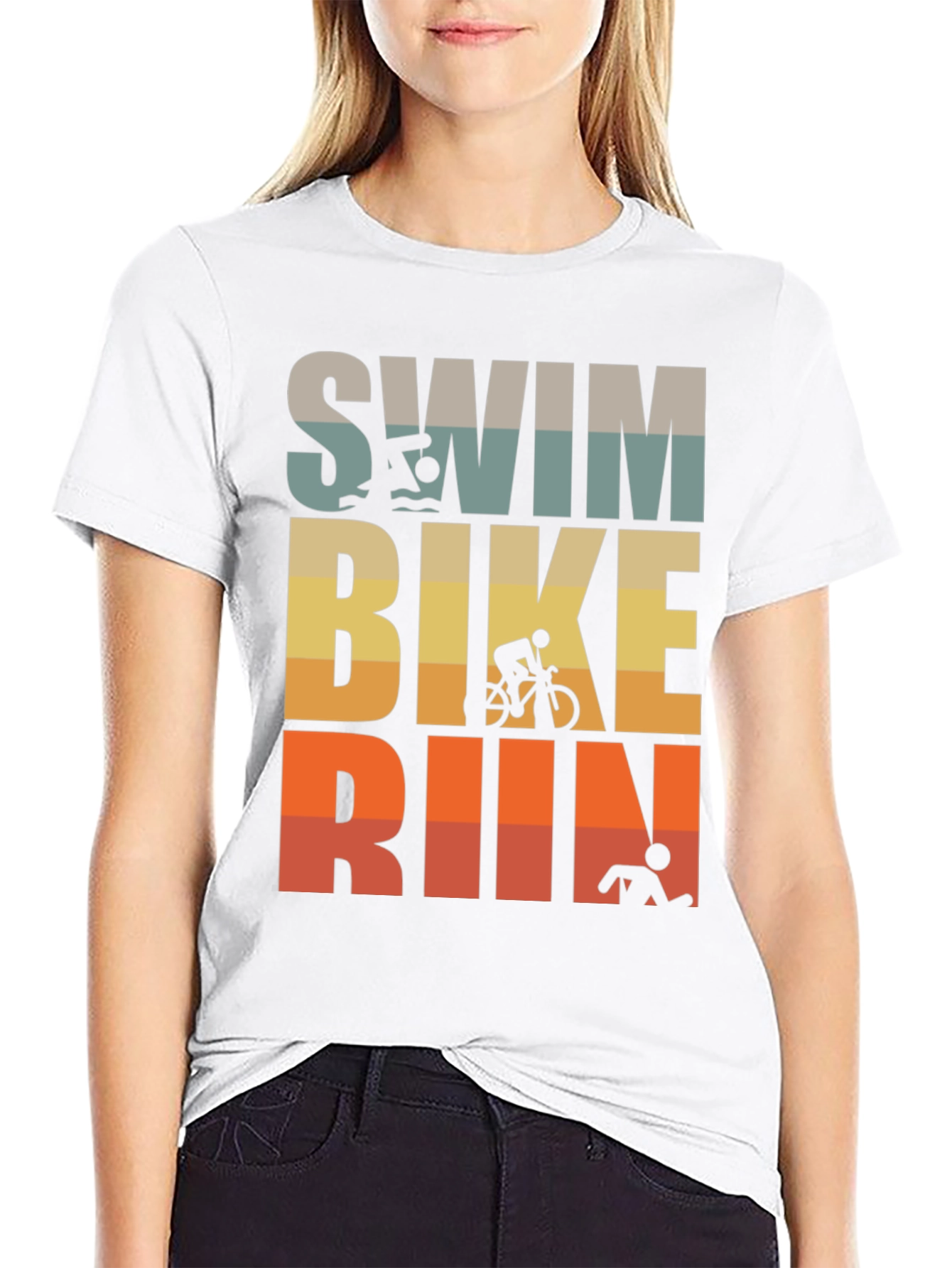 Triathlon T-Shirt: Swim Bike Run!