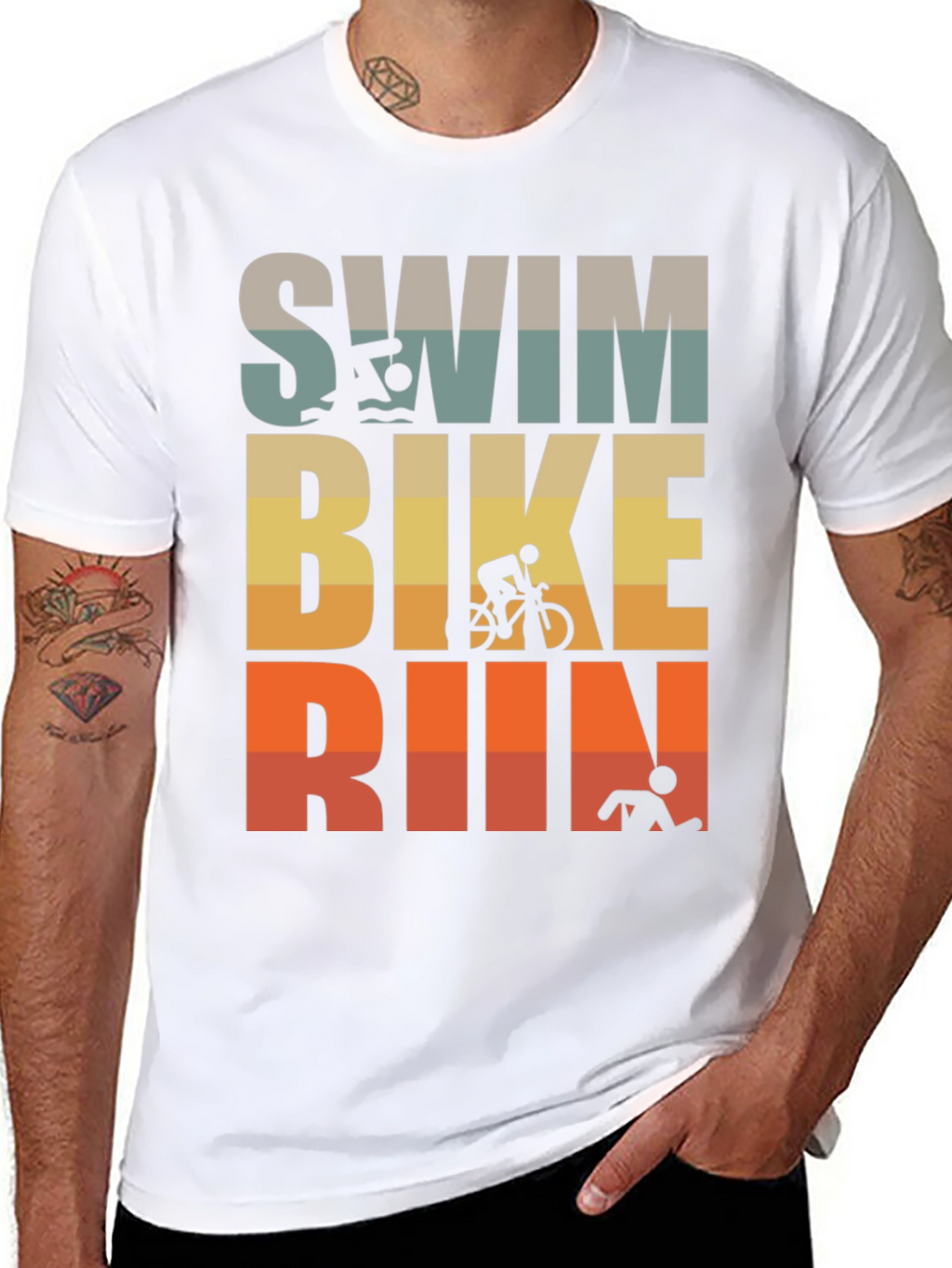 Triathlon T-Shirt: Swim Bike Run!