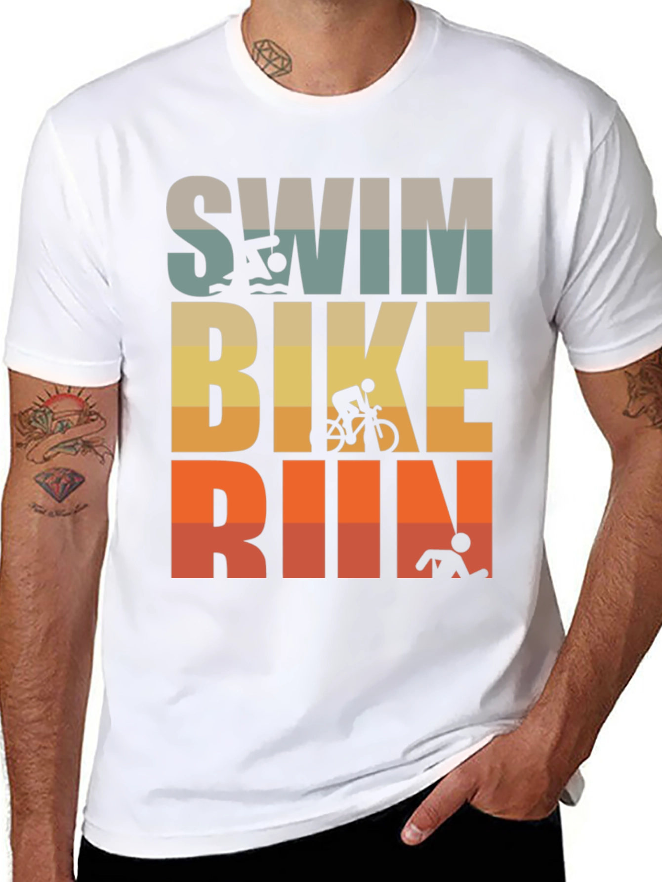 Triathlon T-Shirt: Swim Bike Run!