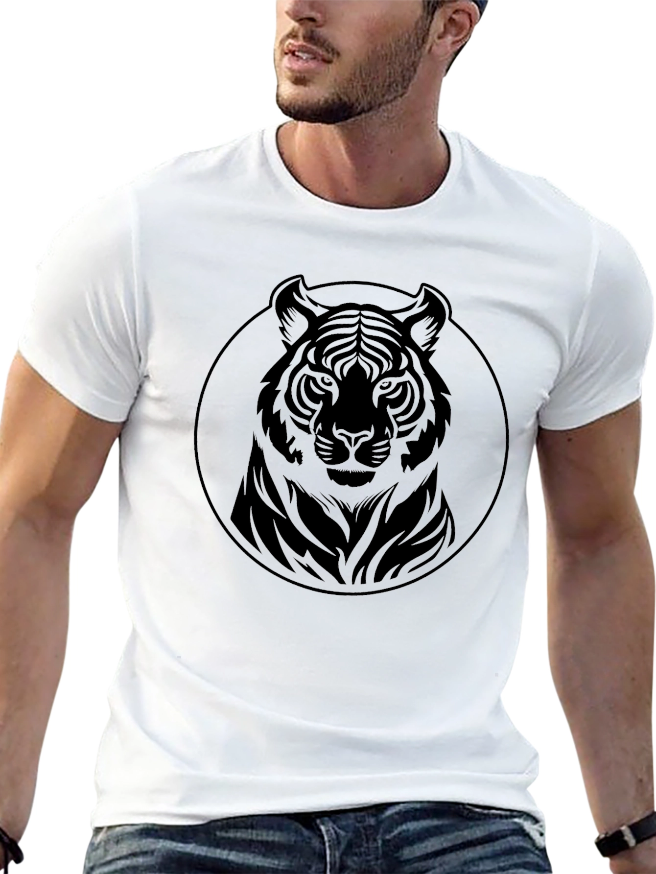 Tiger Graphic Tee - Mens Black T-Shirt
