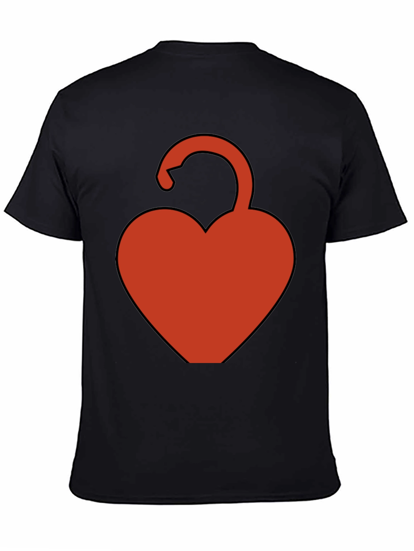 Heart Lock Graphic Tee - Black Casual Shirt