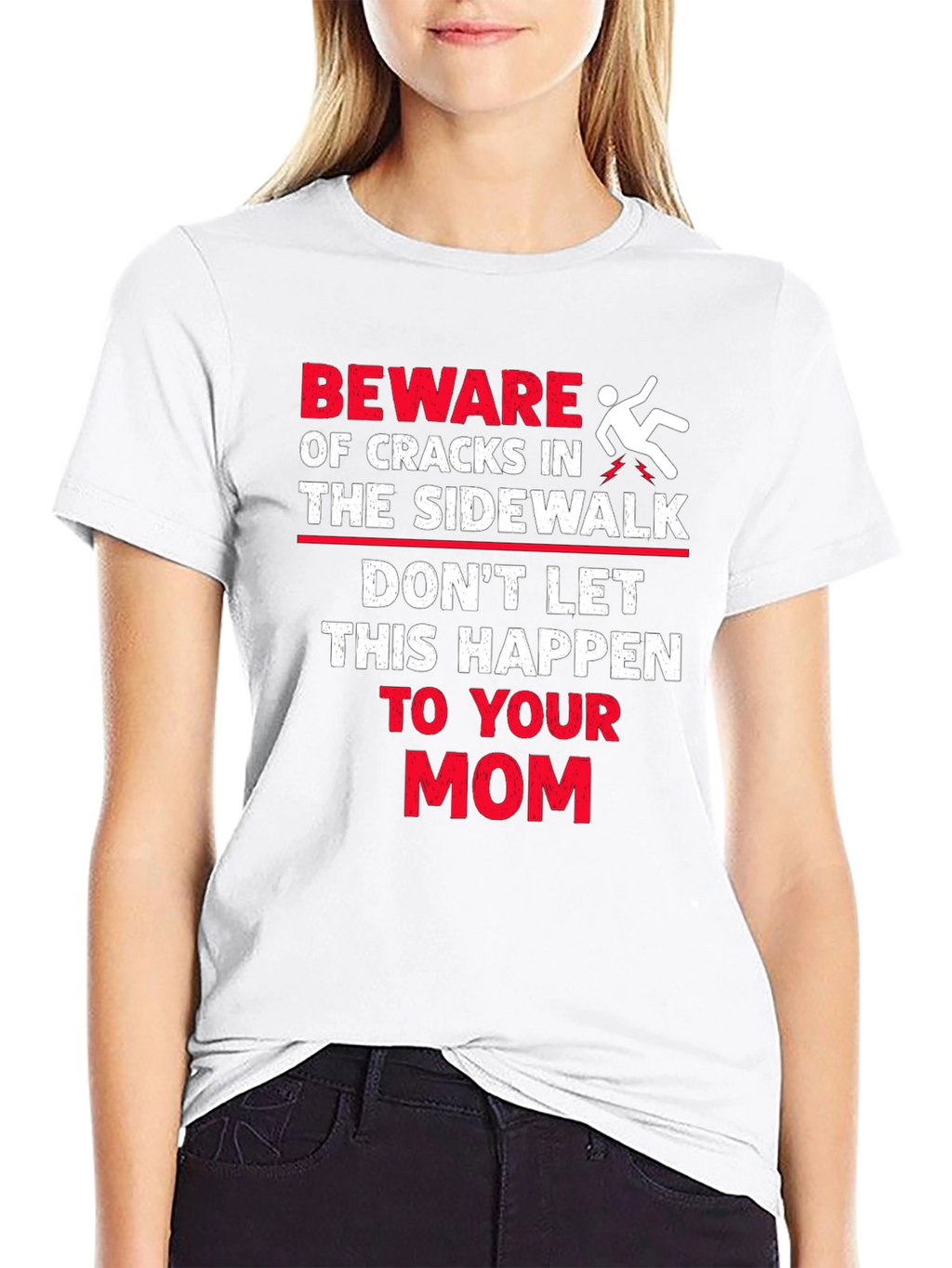 Beware Cracks in Sidewalk Graphic T-Shirt