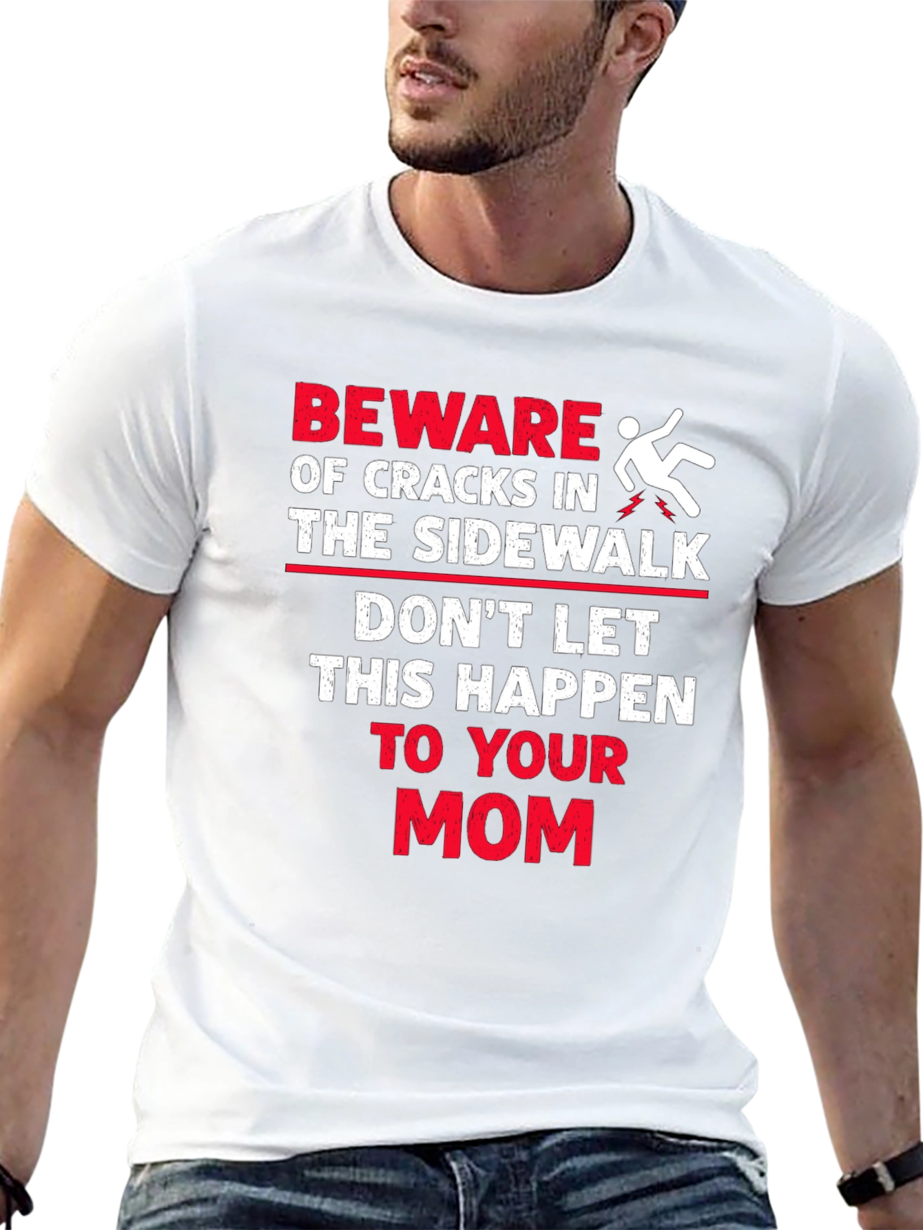 Beware Cracks in Sidewalk Graphic T-Shirt