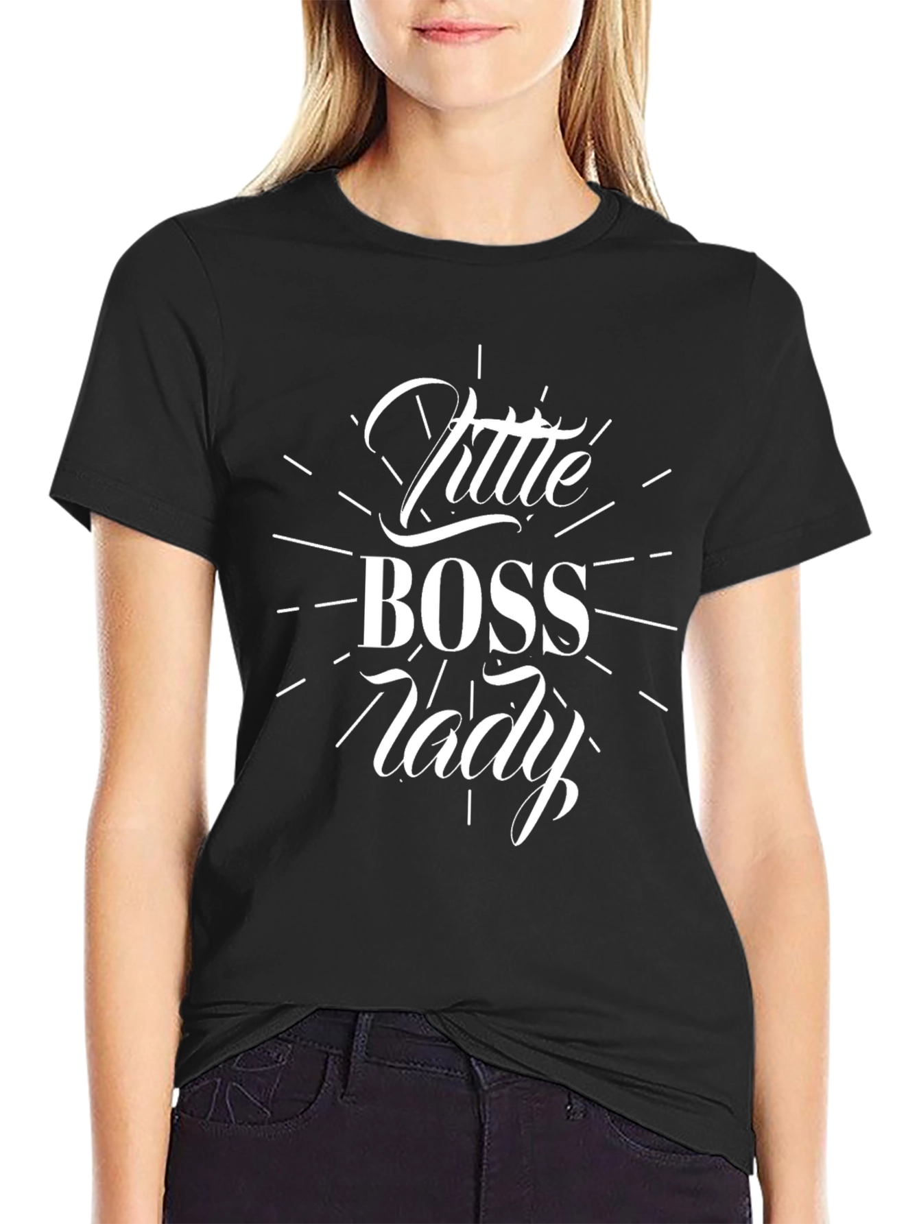 Little Boss Lady Black T-Shirt