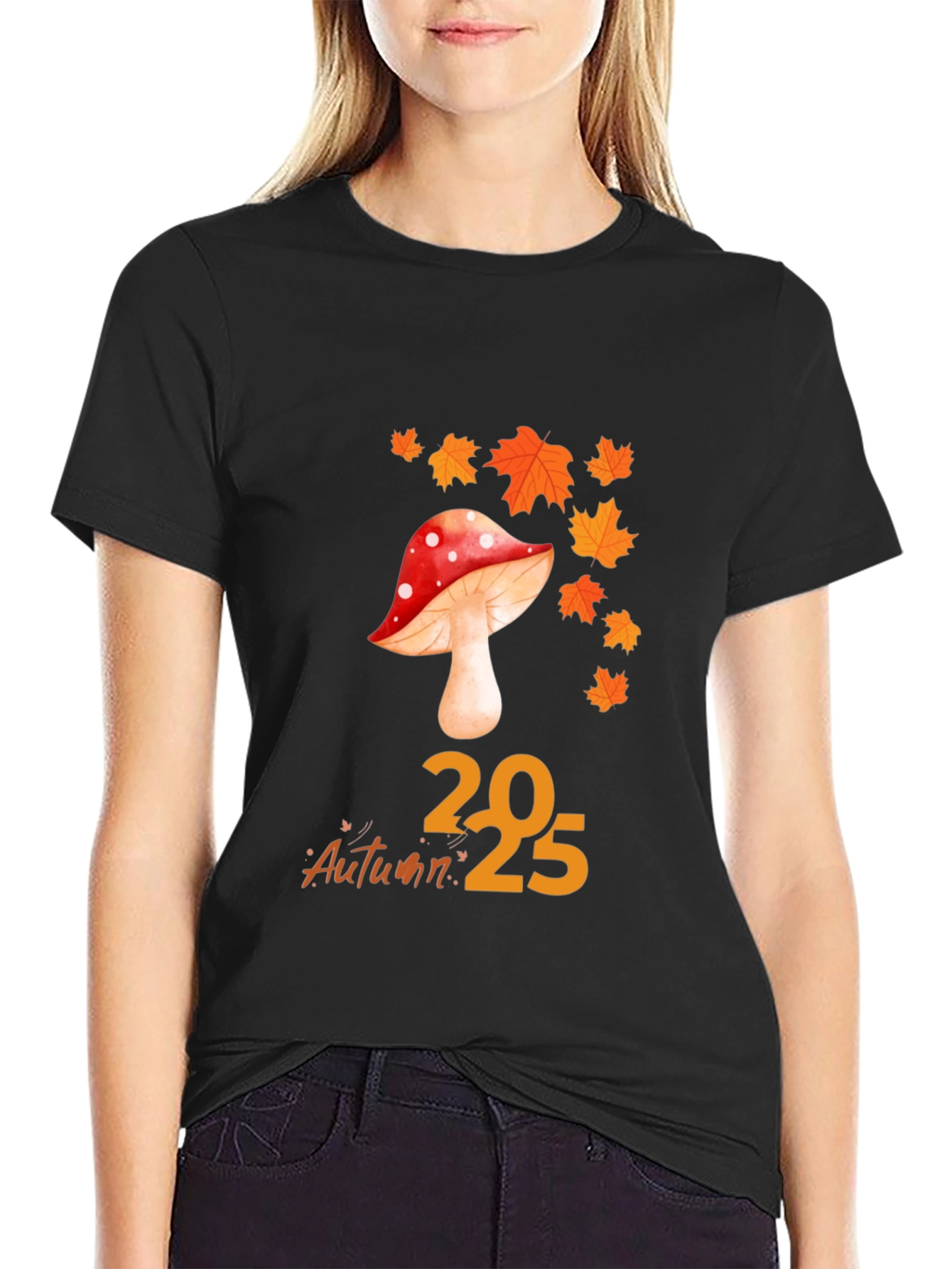 Autumn Mushroom Graphic Tee - Comfortable Everyday Wear