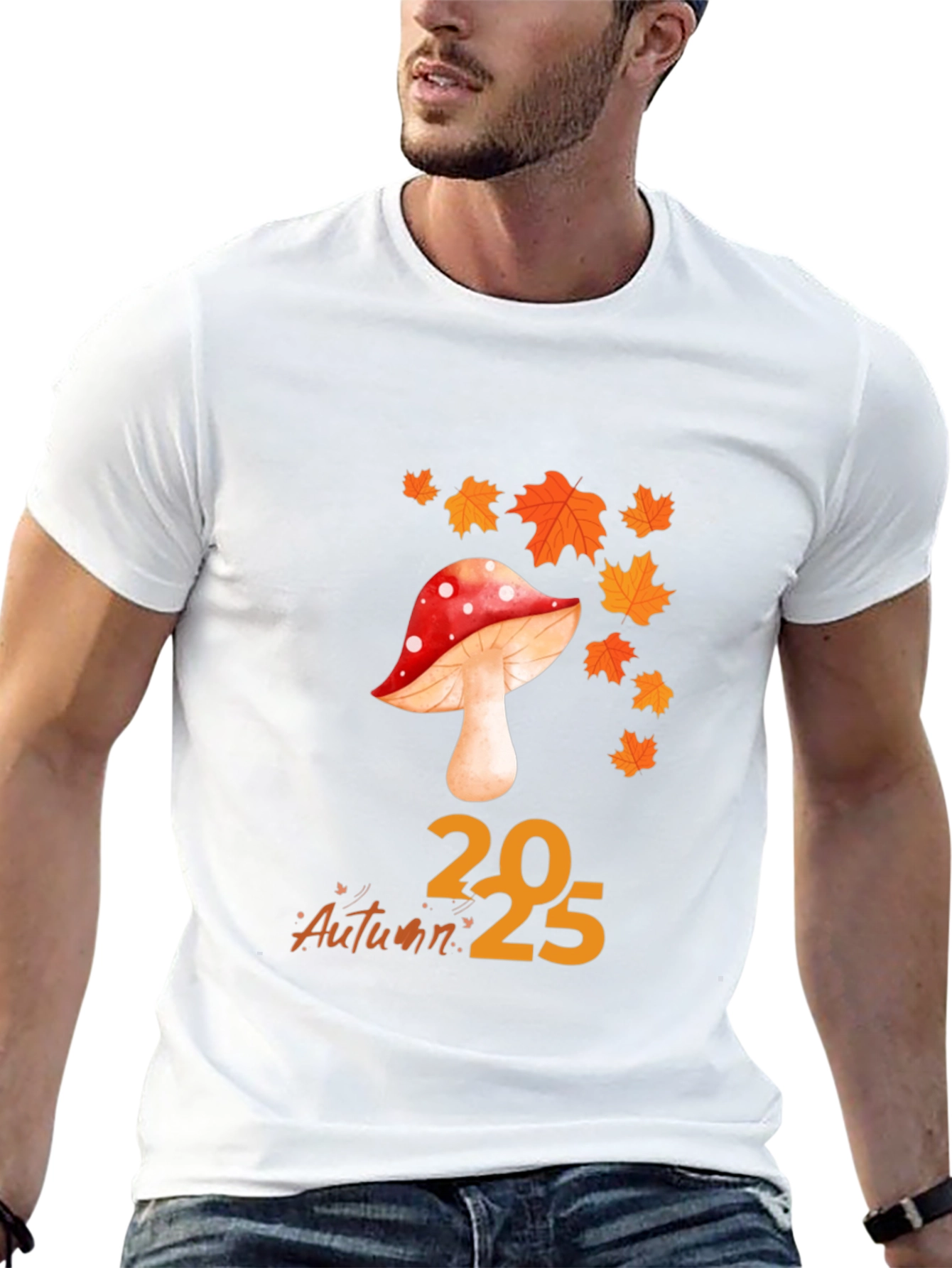 Autumn Mushroom Graphic Tee - Comfortable Everyday Wear