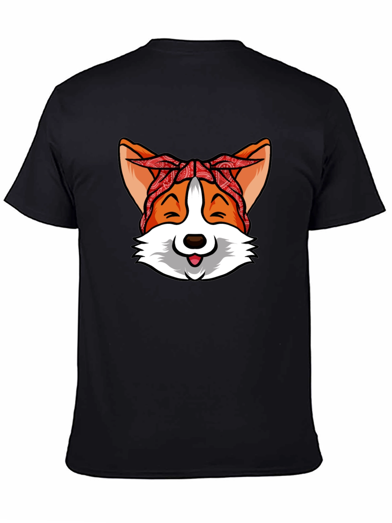 Corgi Bandana Graphic Tee - Stylish Comfort