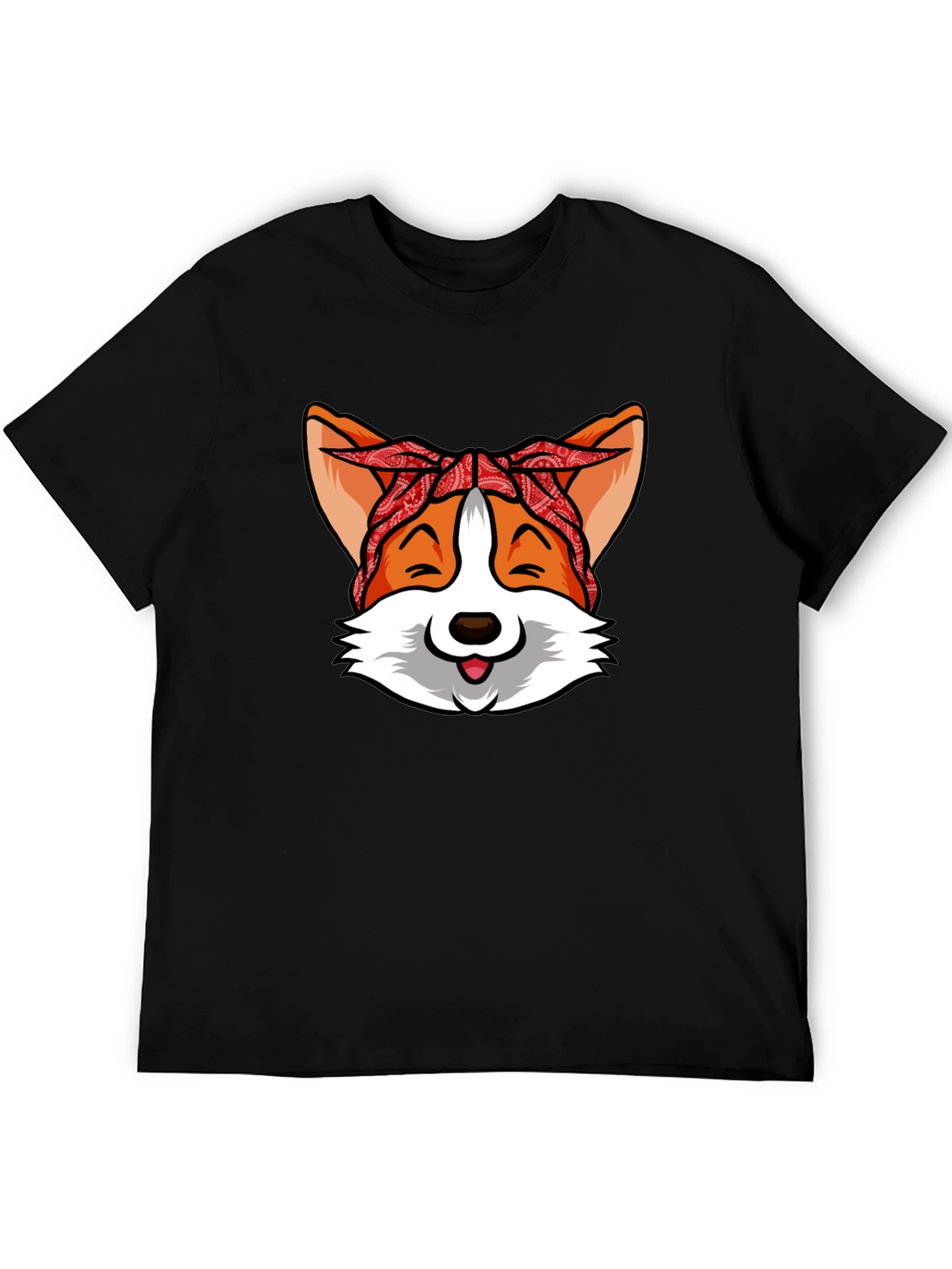 Corgi Bandana Graphic Tee - Stylish Comfort