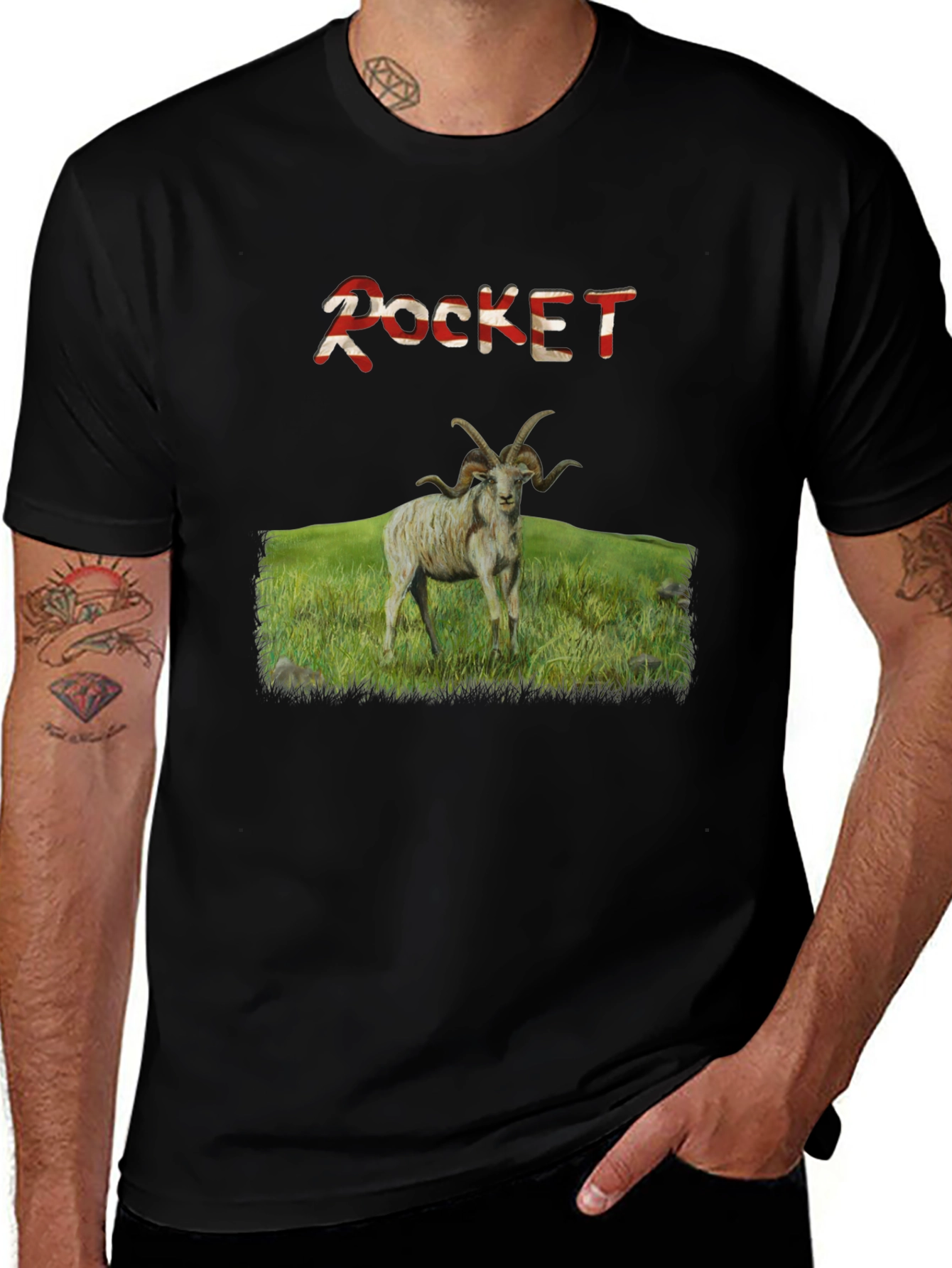 Rocket Ram Graphic T-Shirt - Premium Cotton Blend
