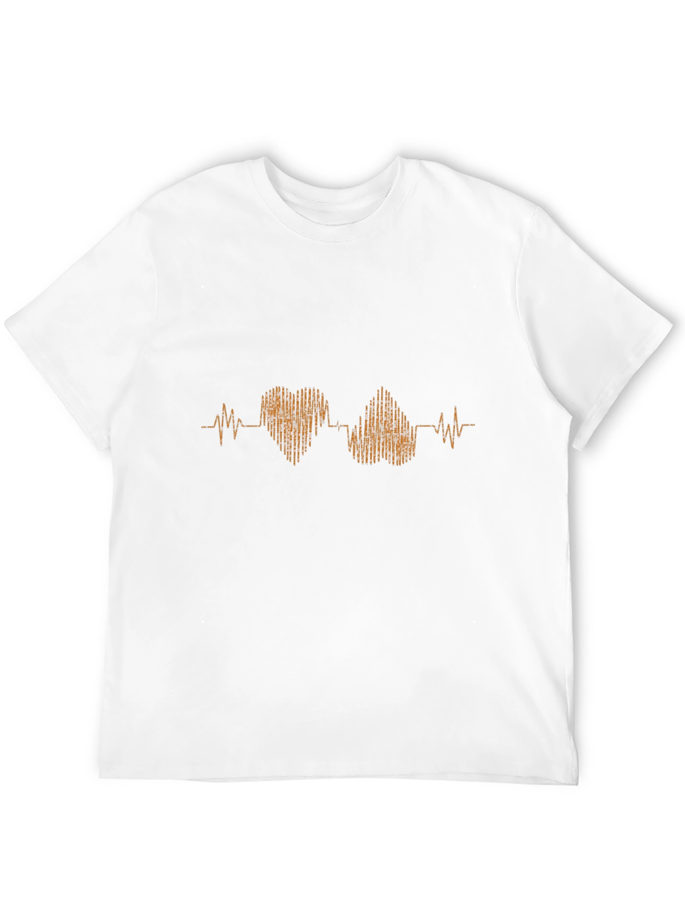 Heartbeat Rhythm Graphic Tee - Stylish Cotton T-Shirt