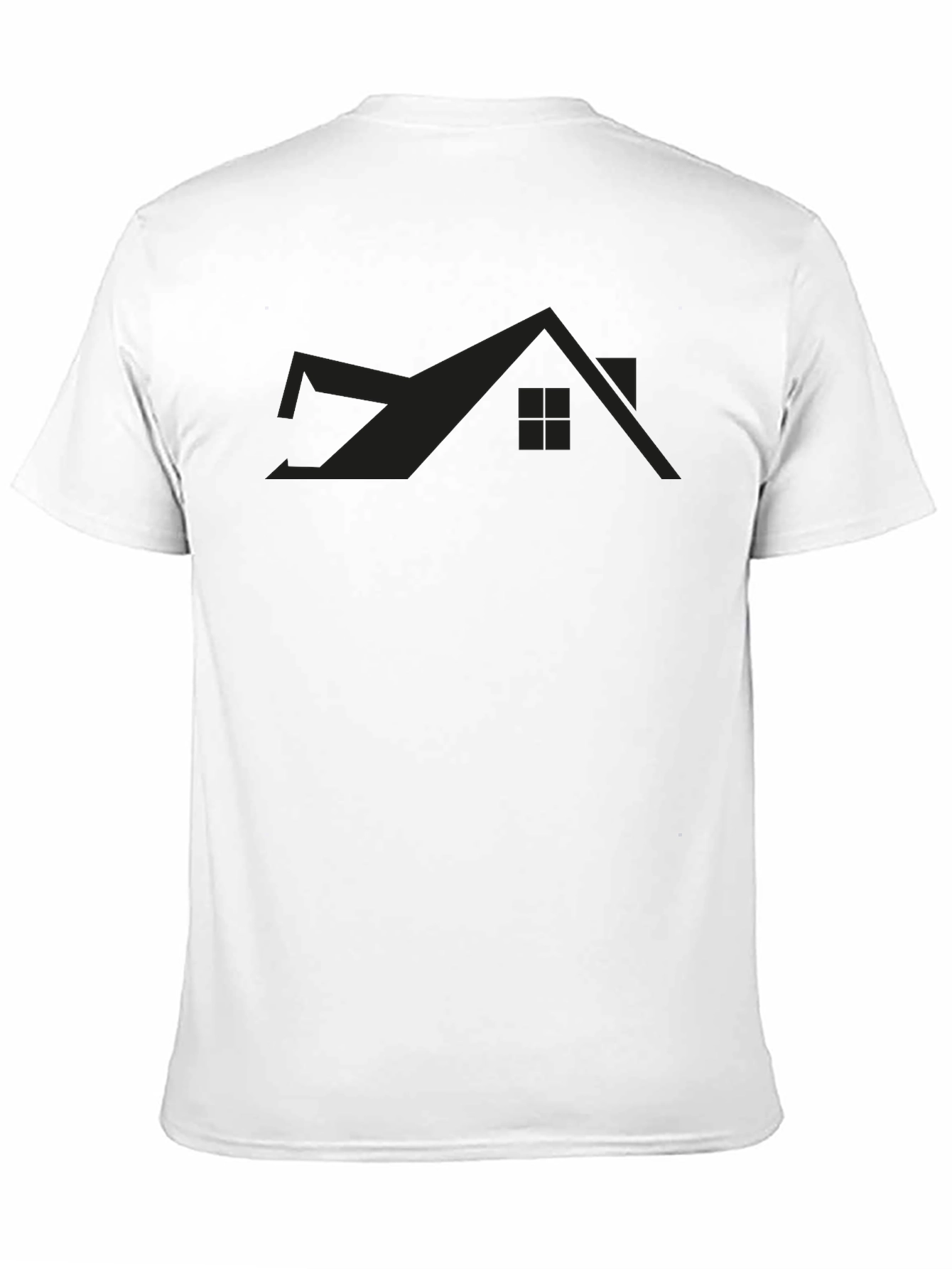 Mens Black House Graphic Tee - Modern Minimalist Design