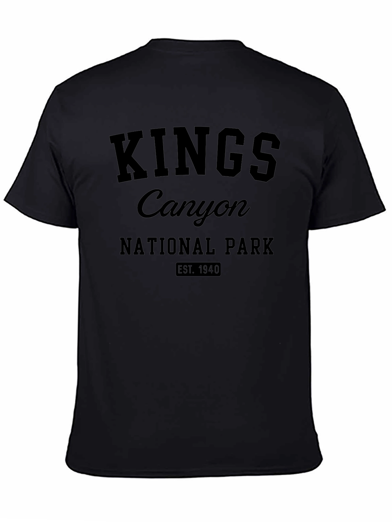 Kings Canyon National Park Black T-Shirt