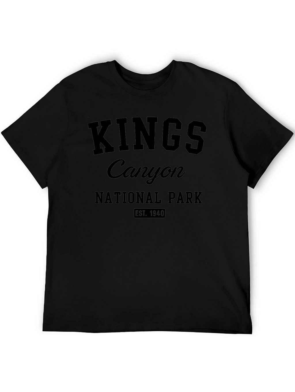 Kings Canyon National Park Black T-Shirt