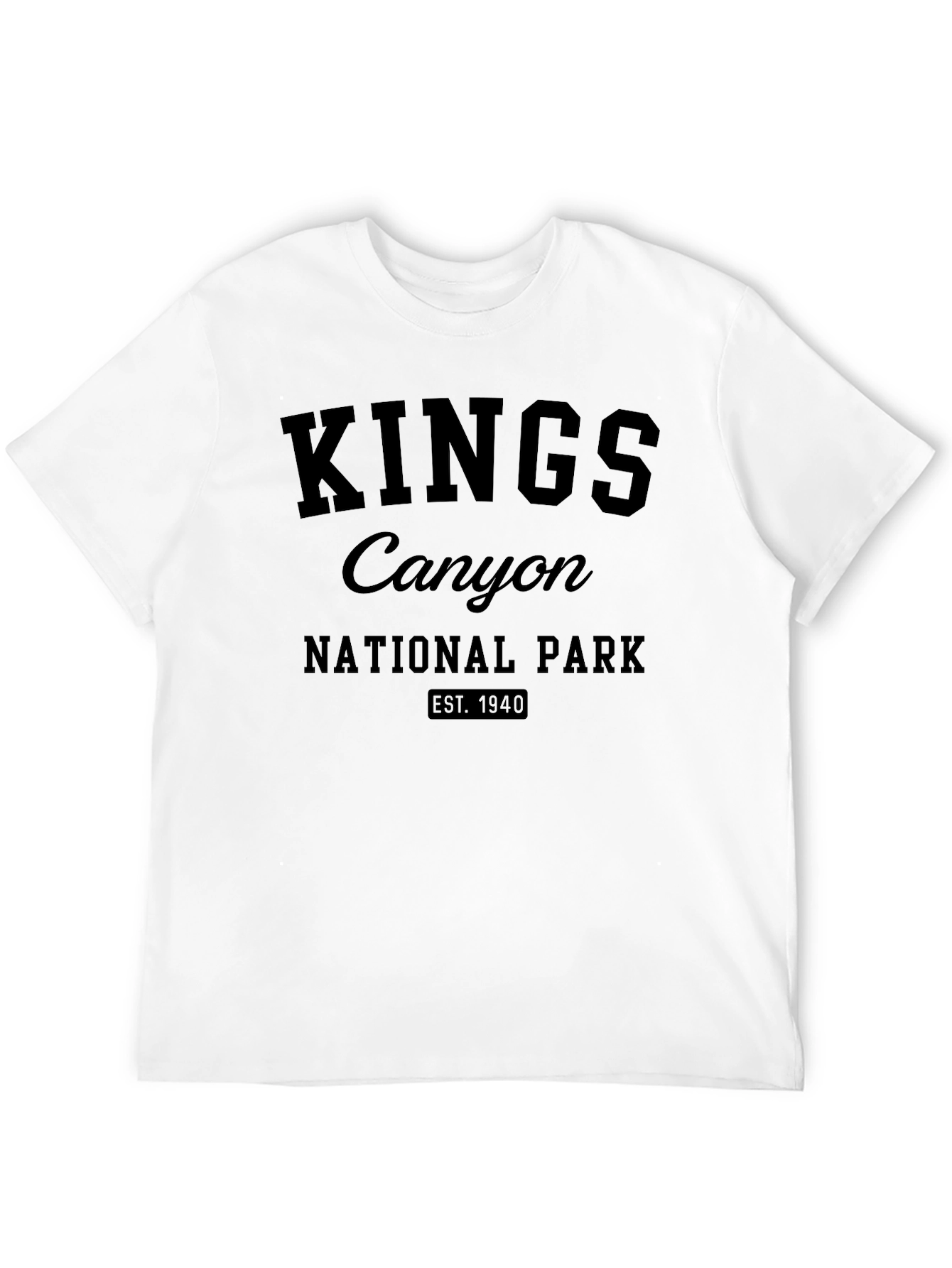 Kings Canyon National Park Black T-Shirt
