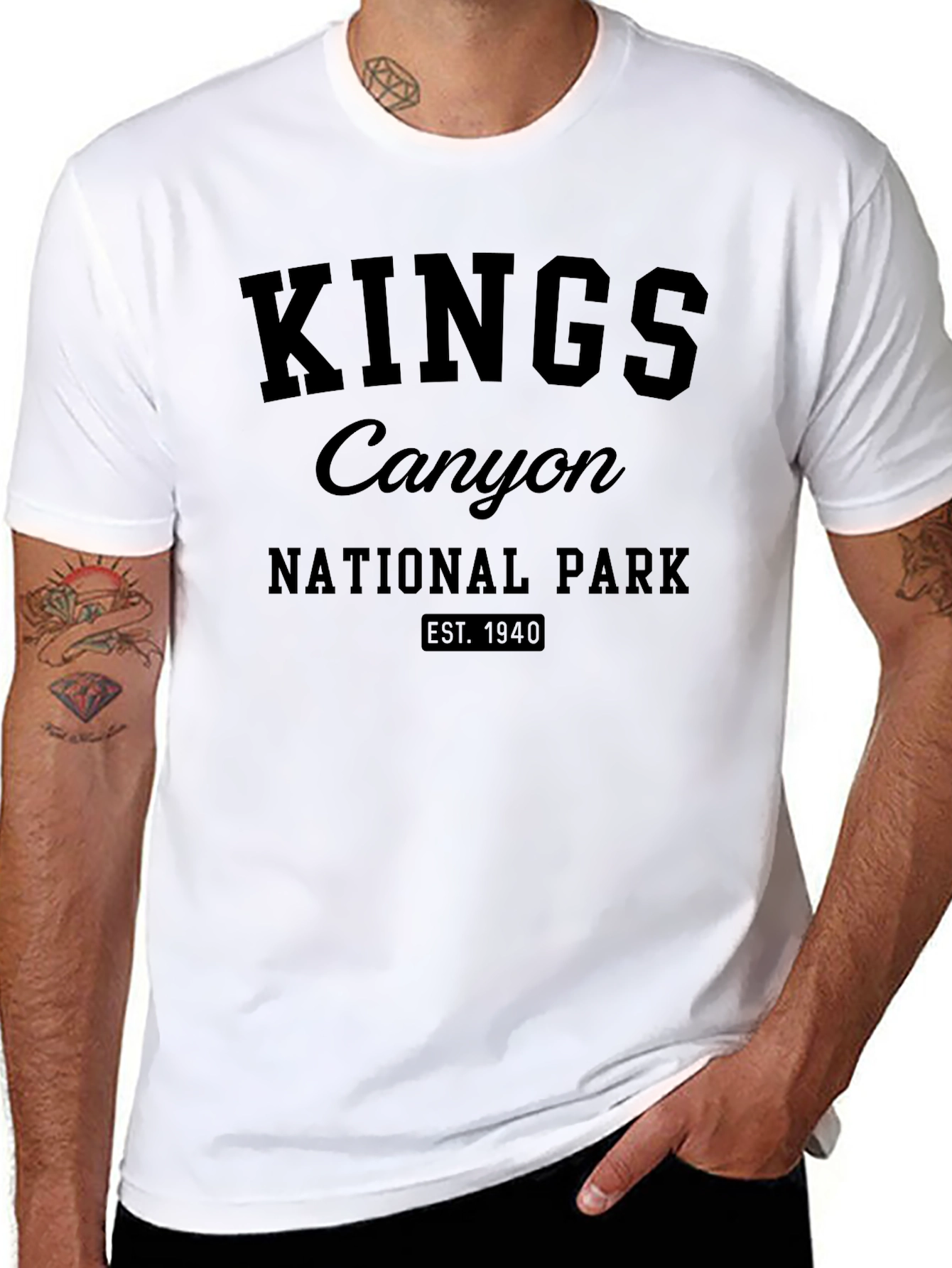 Kings Canyon National Park Black T-Shirt