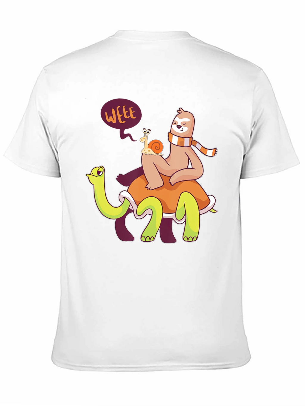 Funny Sloth Snail Turtle Graphic T-Shirt