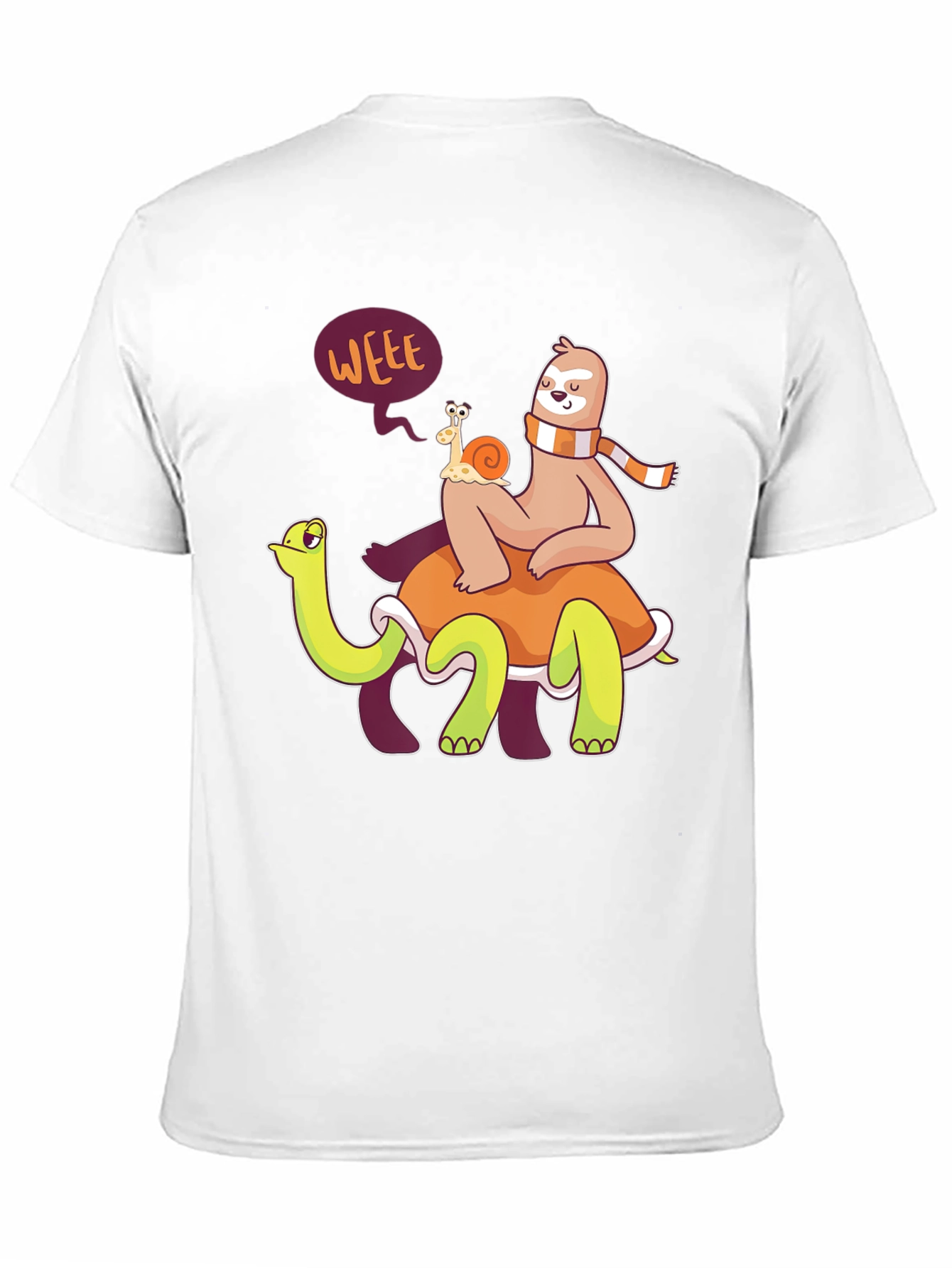 Funny Sloth Snail Turtle Graphic T-Shirt