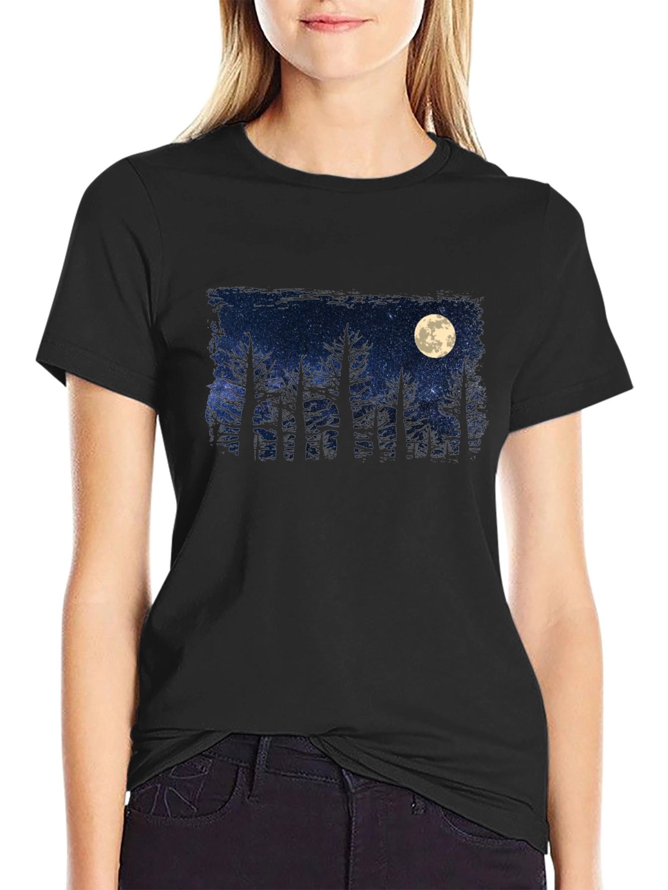 Moonlit Forest Graphic Tee - Dark Sky Design