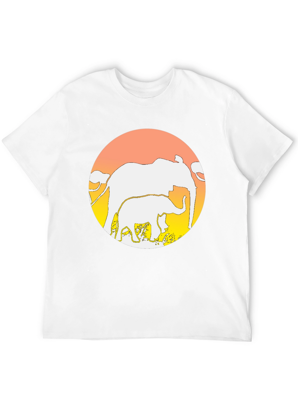 Elephant Sunset T-Shirt - Graphic Tee
