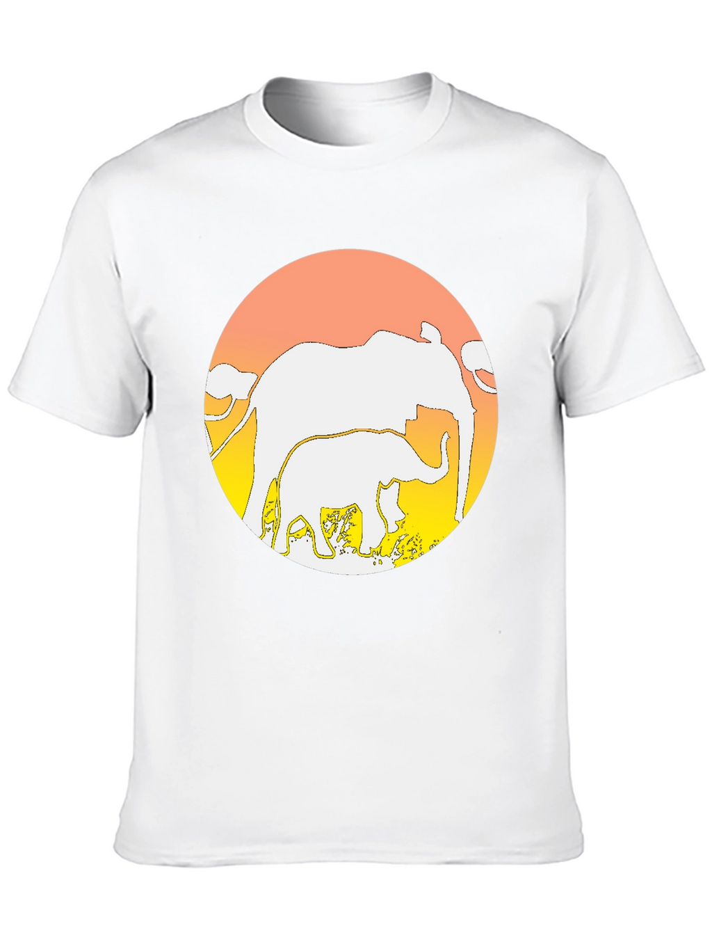 Elephant Sunset T-Shirt - Graphic Tee