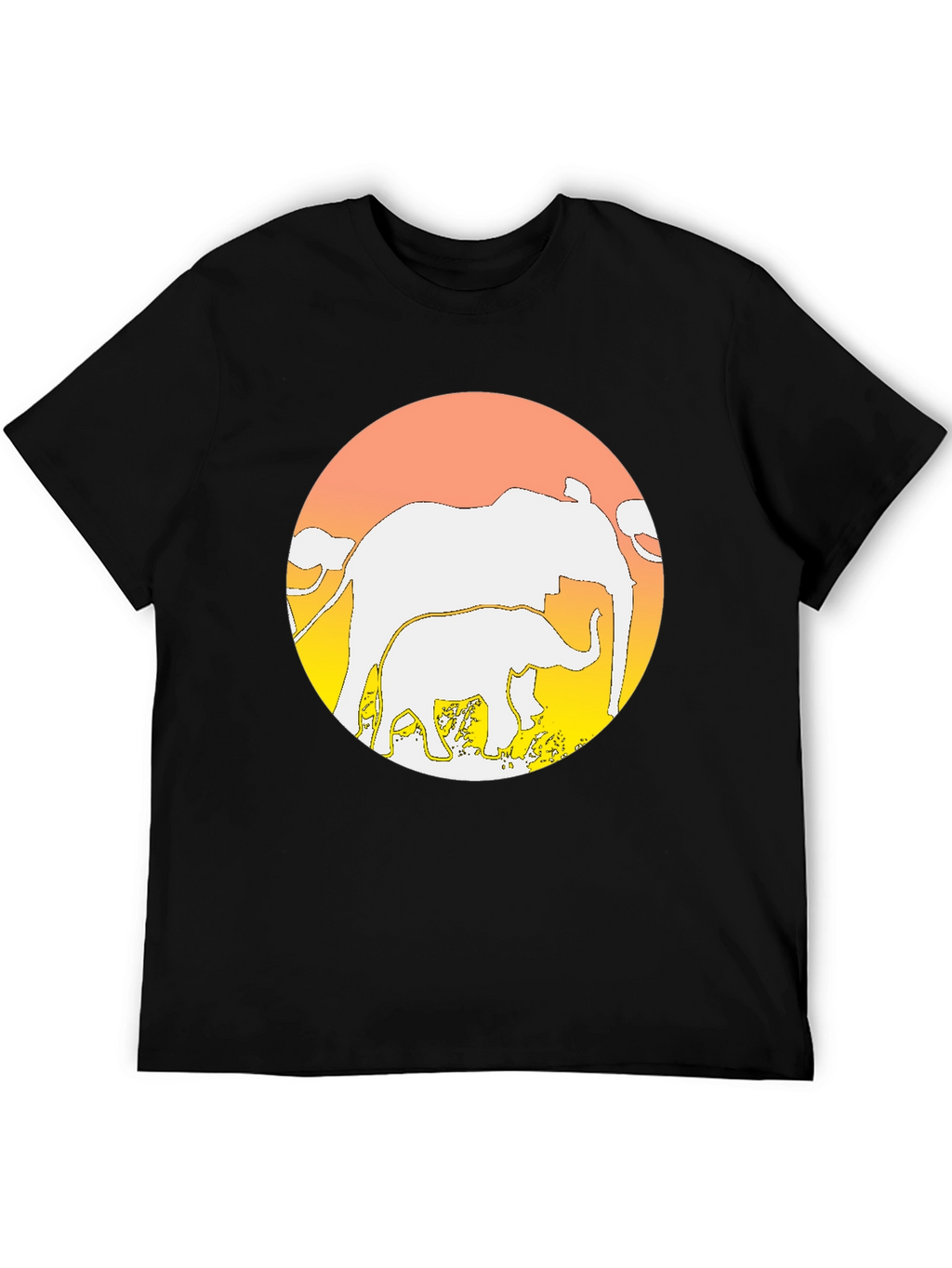 Elephant Sunset T-Shirt - Graphic Tee