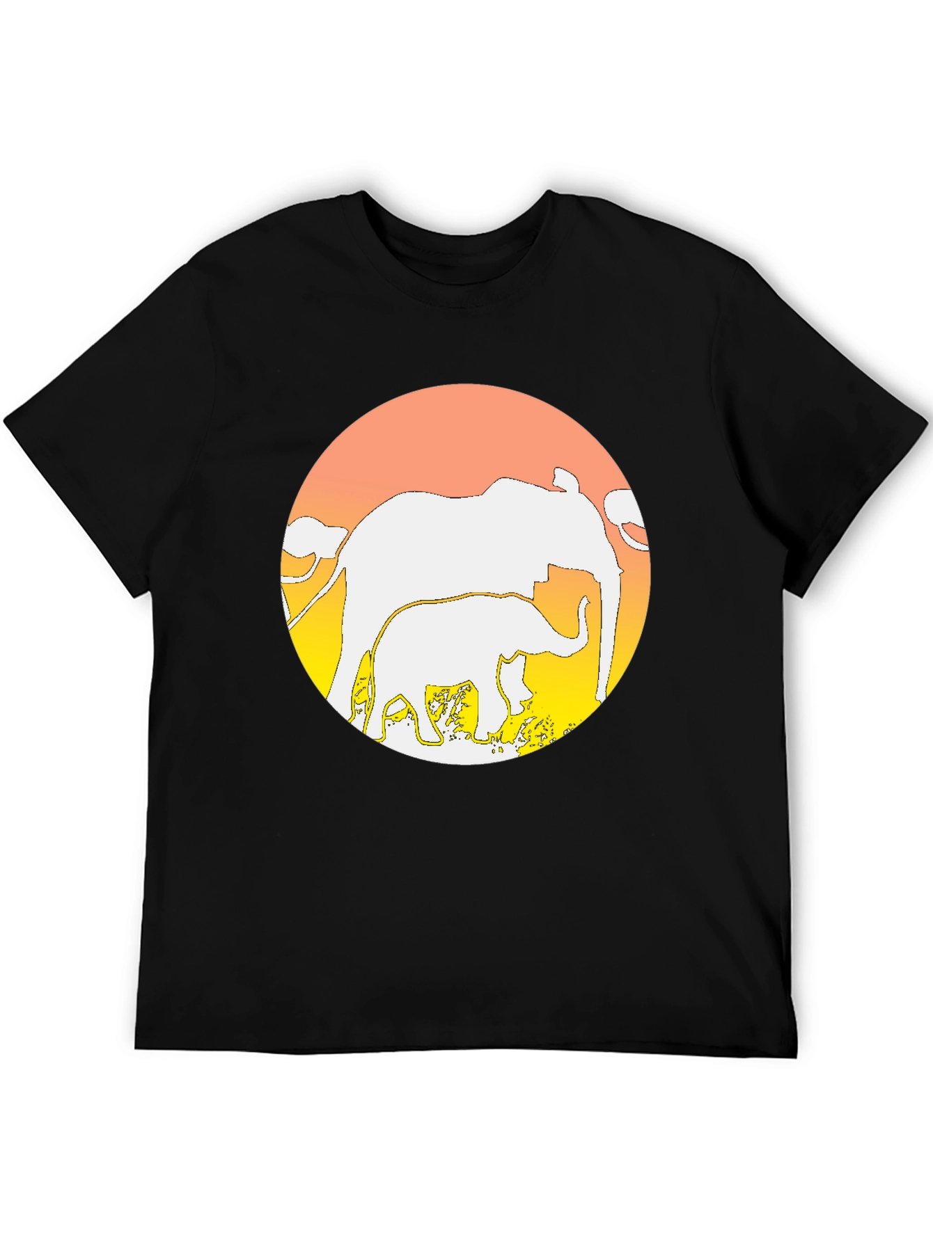 Elephant Sunset T-Shirt - Graphic Tee