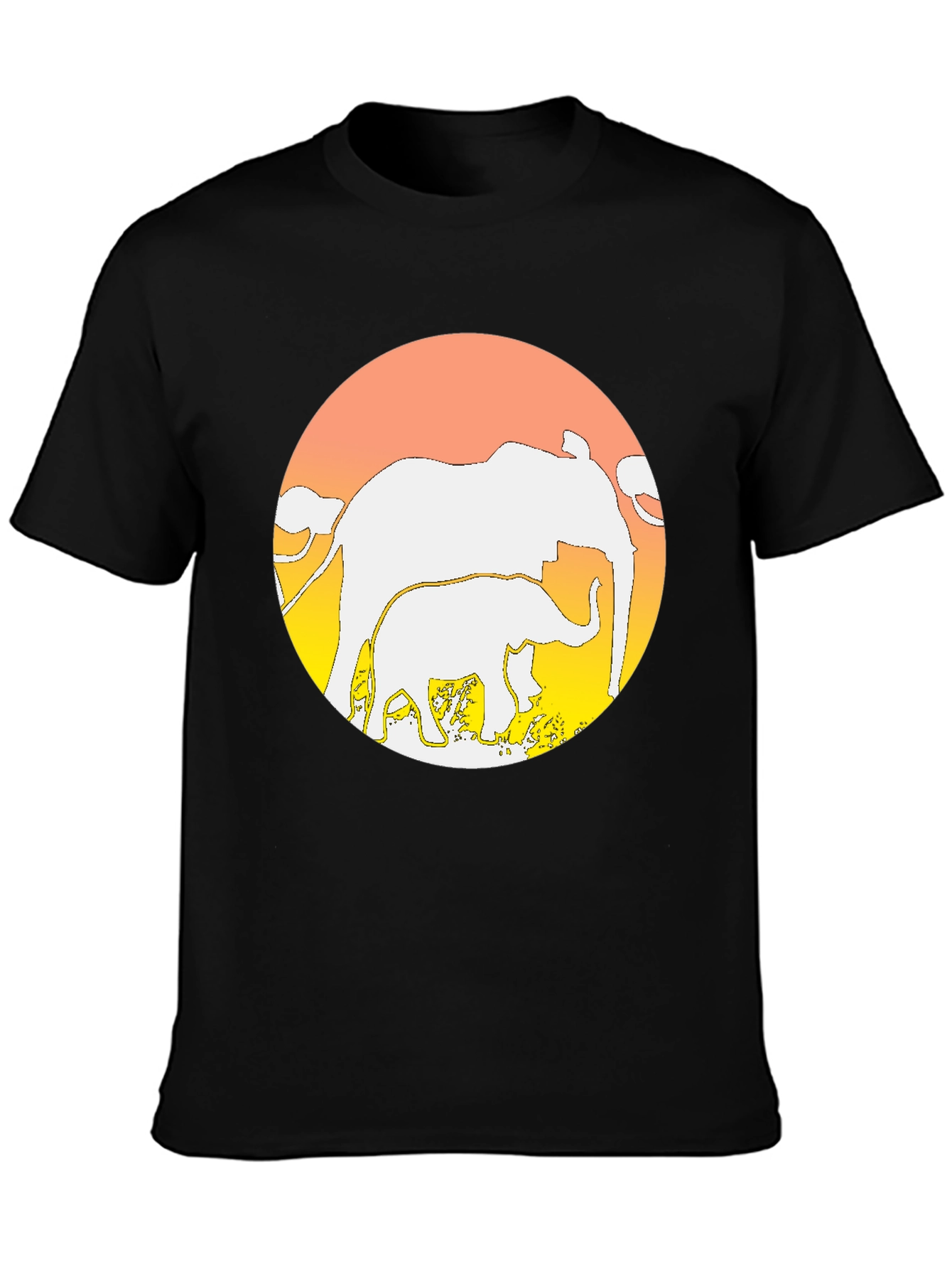 Elephant Sunset T-Shirt - Graphic Tee