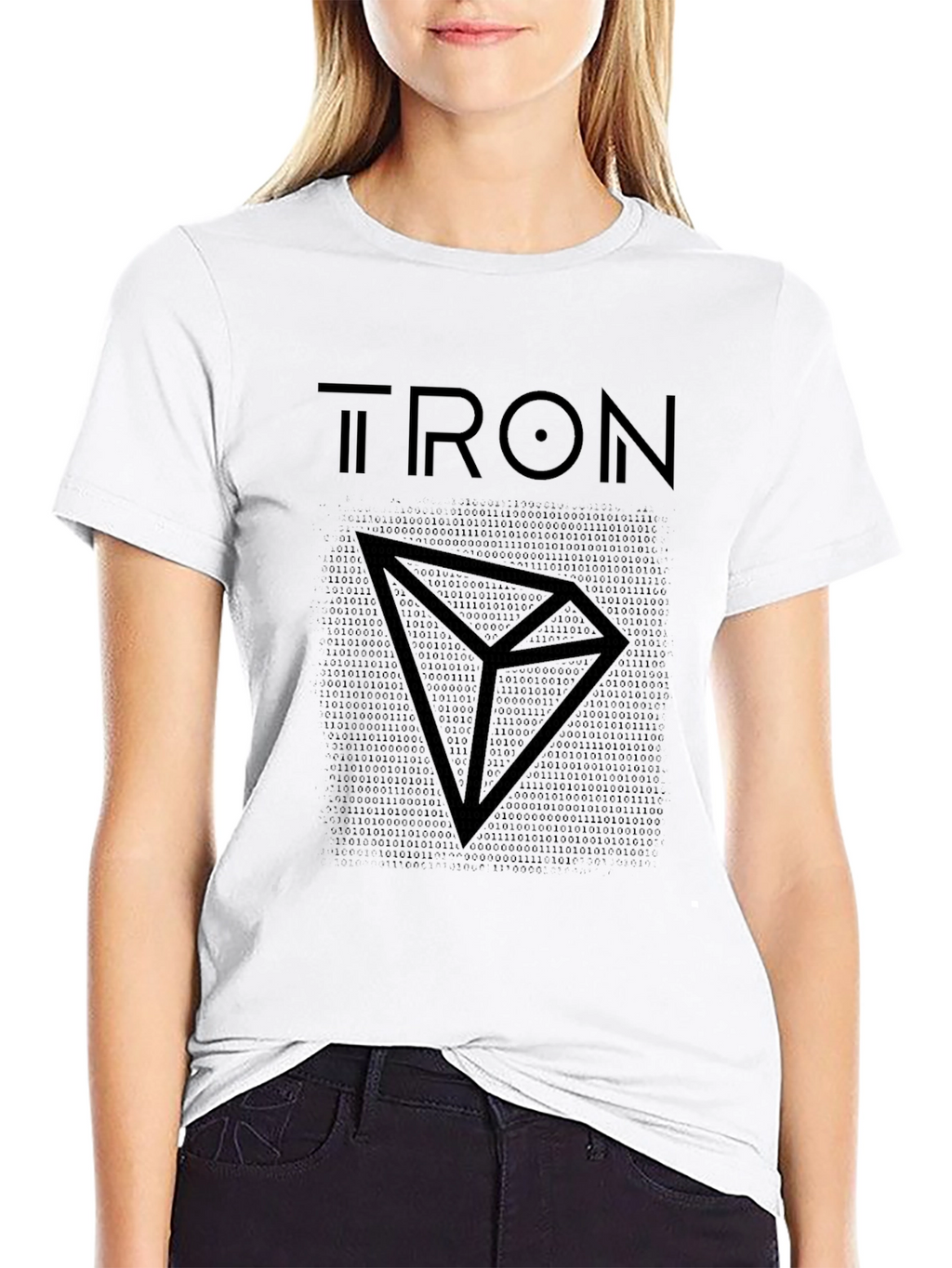 Tron T-Shirt Binary Code Crypto Tee