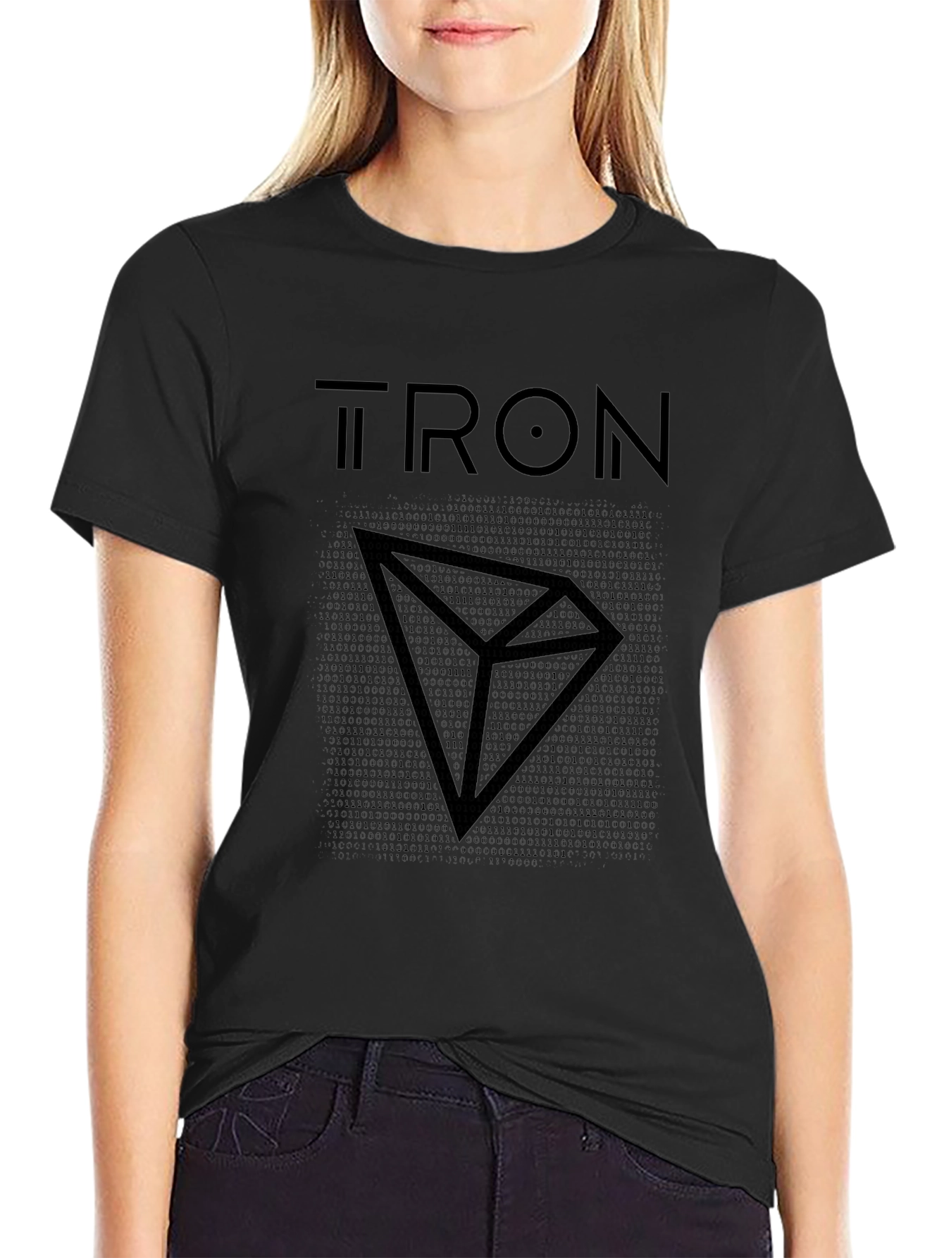 Tron T-Shirt Binary Code Crypto Tee