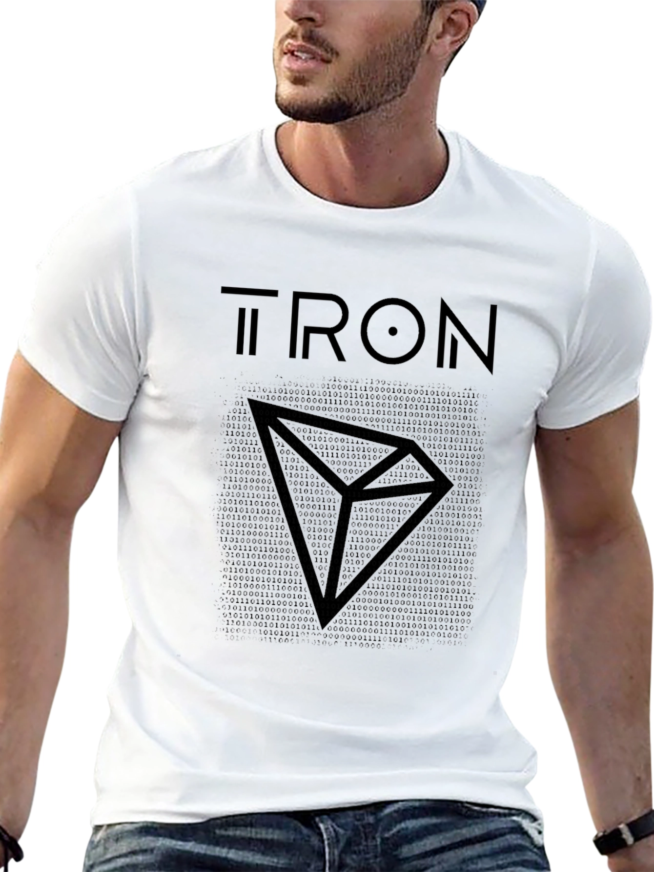Tron T-Shirt Binary Code Crypto Tee