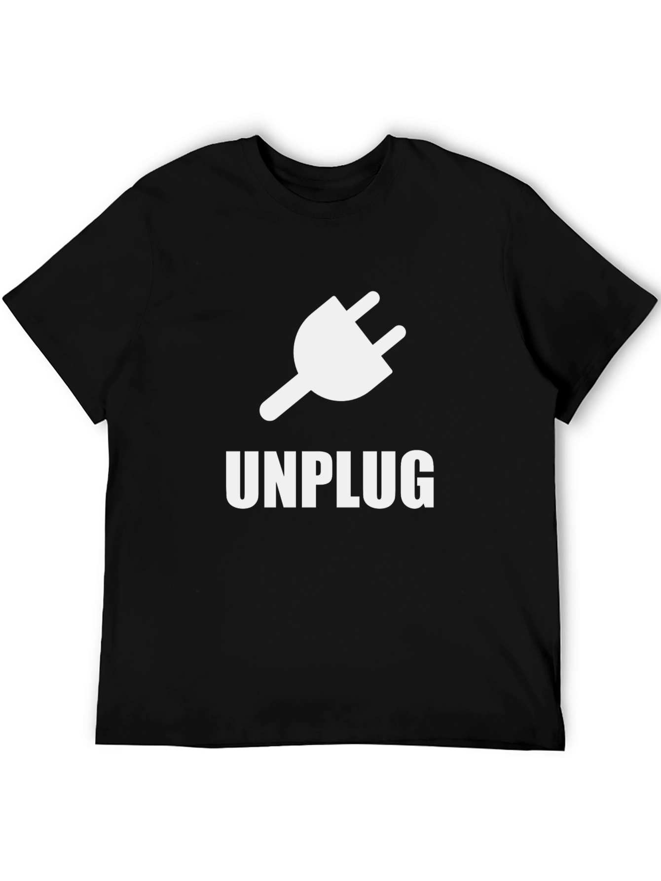 Unplug T-Shirt - Black Graphic Tee