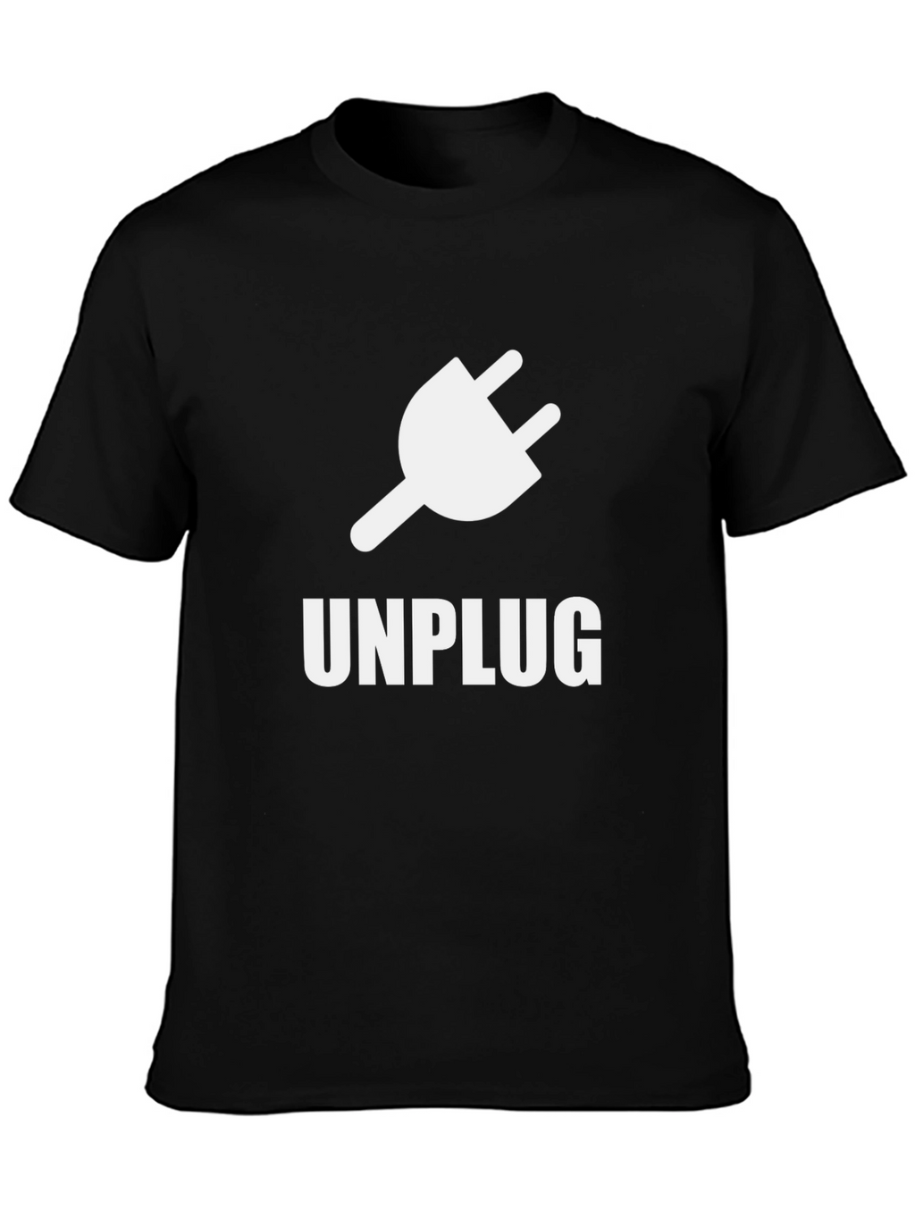 Unplug T-Shirt - Black Graphic Tee