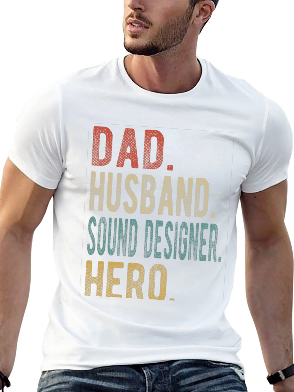 Dad Husband Sound Designer Hero Graphic Tee
